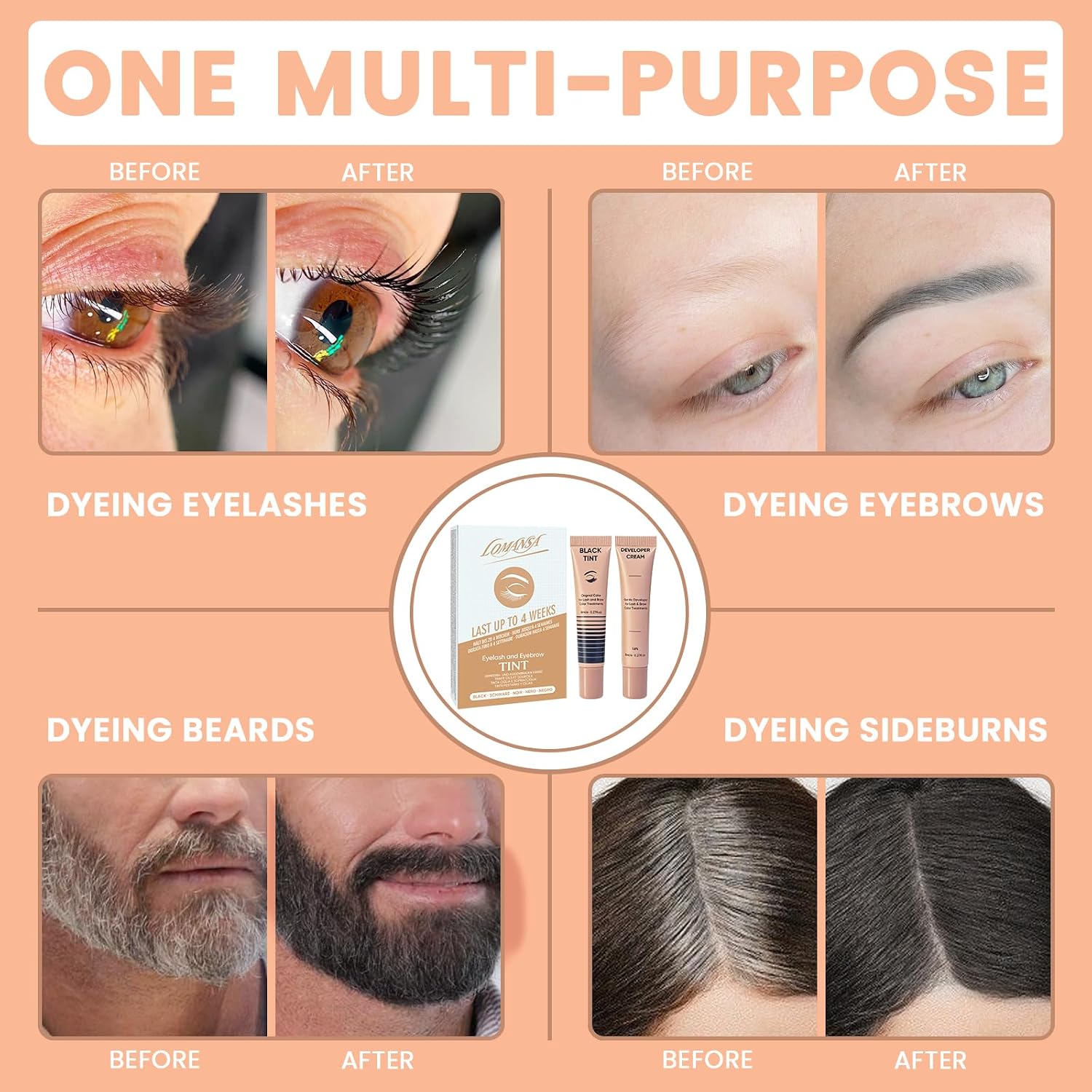 Thumbnail 2 de Lomansa Wimpernfarbe Schwarz – Einfach zu bedienendes Set für Wimpern- und Augenbrauentönung