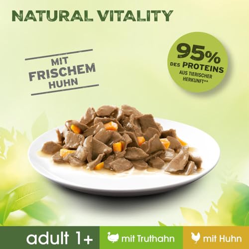 Detalle 2 de PERFECT FIT Adult 1+ Premium Katzennassfutter ohne Getreide mit Huhn und Truthahn