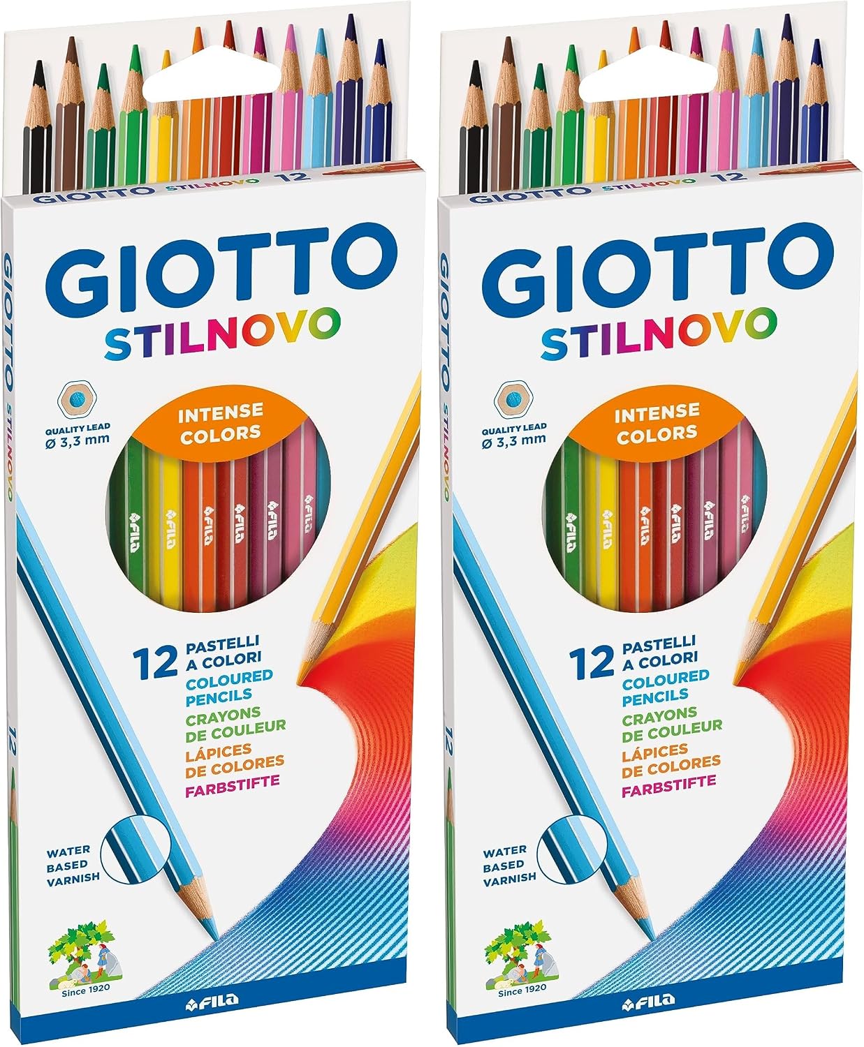 Detalle de Giotto Stilnovo Pastelli Colorati in Astuccio 36 Colori - Set Esagonale con Spigoli Argentati