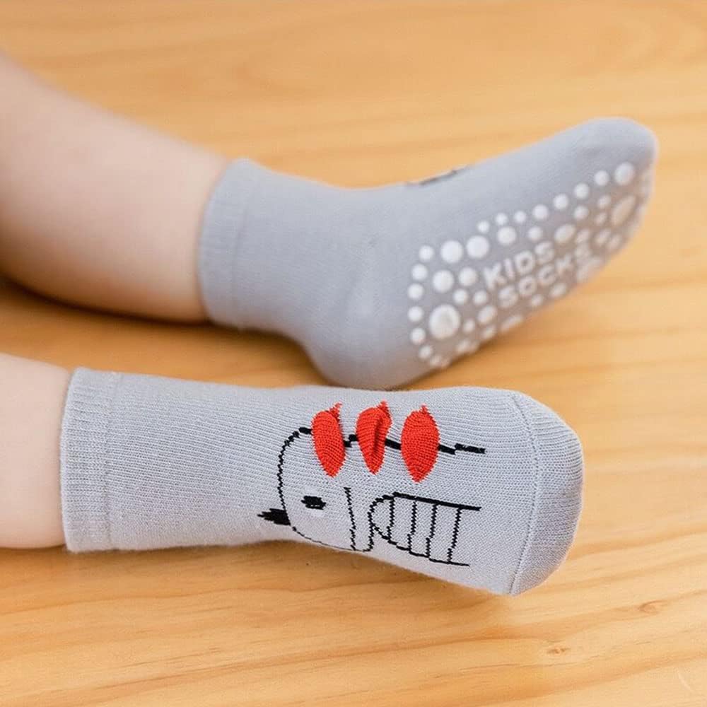 Detalle 2 de FedMois 6er Pack Baby Kleinkinder Sneaker Socken mit ABS-Noppen (Baumwolle)