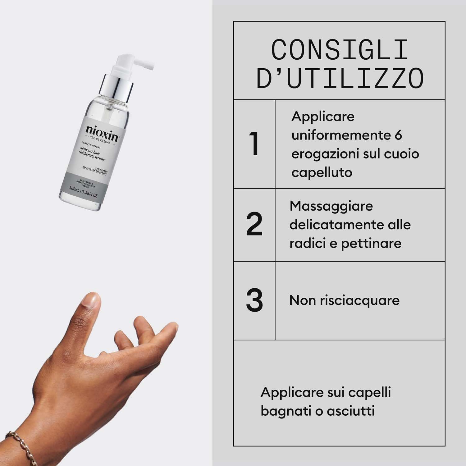 Thumbnail 4 de Nioxin Density Defend Diaboost Siero Fortificante per Capelli – Trattamento Senza Risciacquo 100 ml