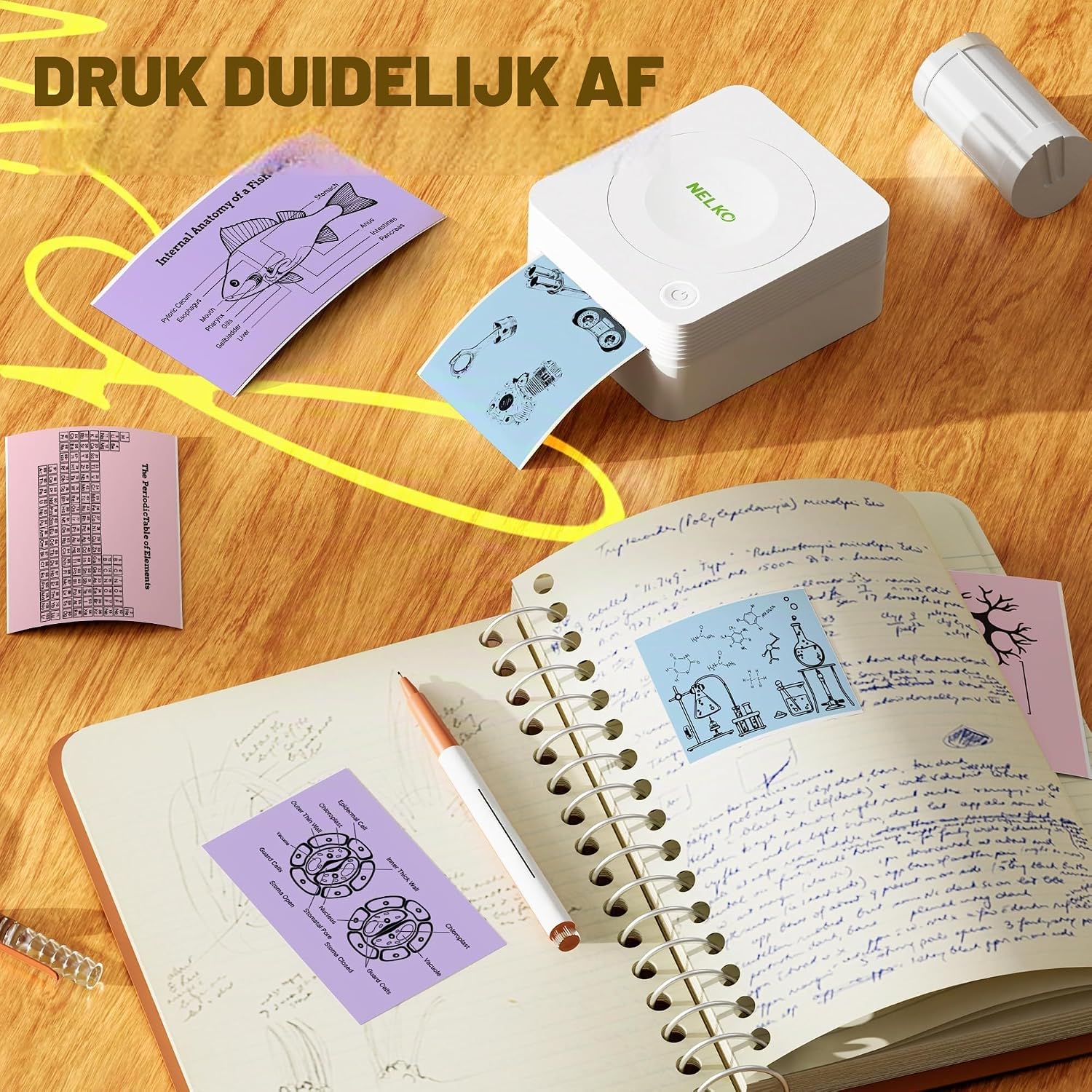 Thumbnail 6 de Nelko thermische printerstickers voor PM230, 54 mm x 3,5 m, 3 rollen