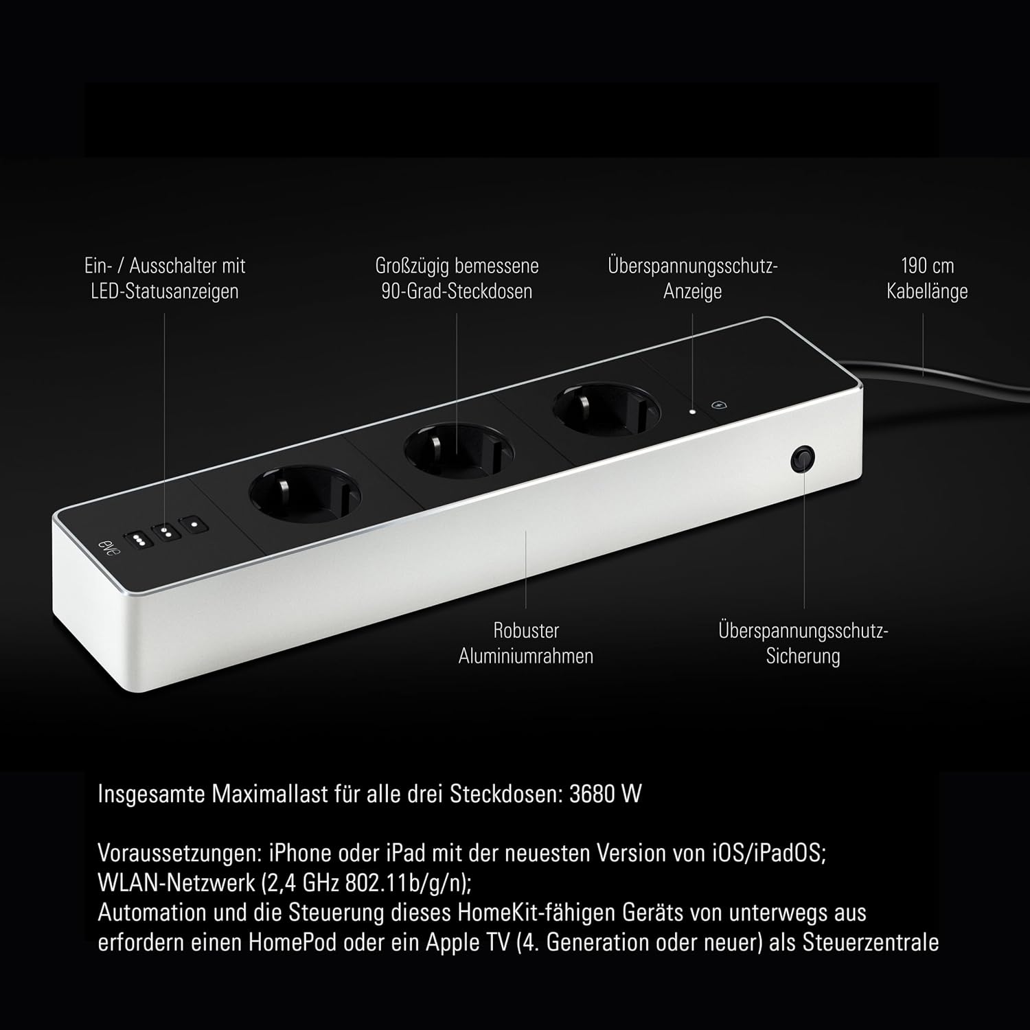 Detalle de Smarte Eve Energy Strip Dreifachsteckdose