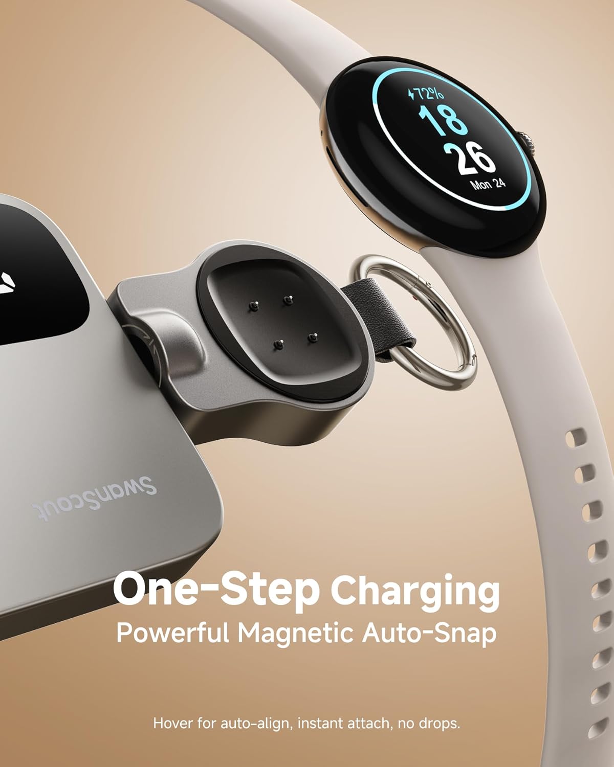 Thumbnail 4 de Watch Charger for Google Pixel Watch 3/2 and Fitbit Smartwatches with Rotatable USB-C & USB-A, SwanScout 510G2