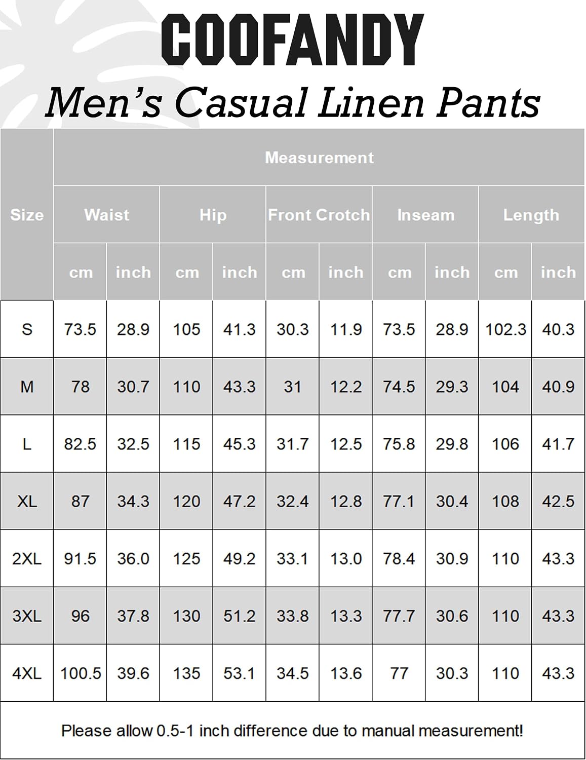 Thumbnail 5 de COOFANDY Men's Linen Trousers – Loose Fit, Elasticated Waist, Summer Casual Linen Pants