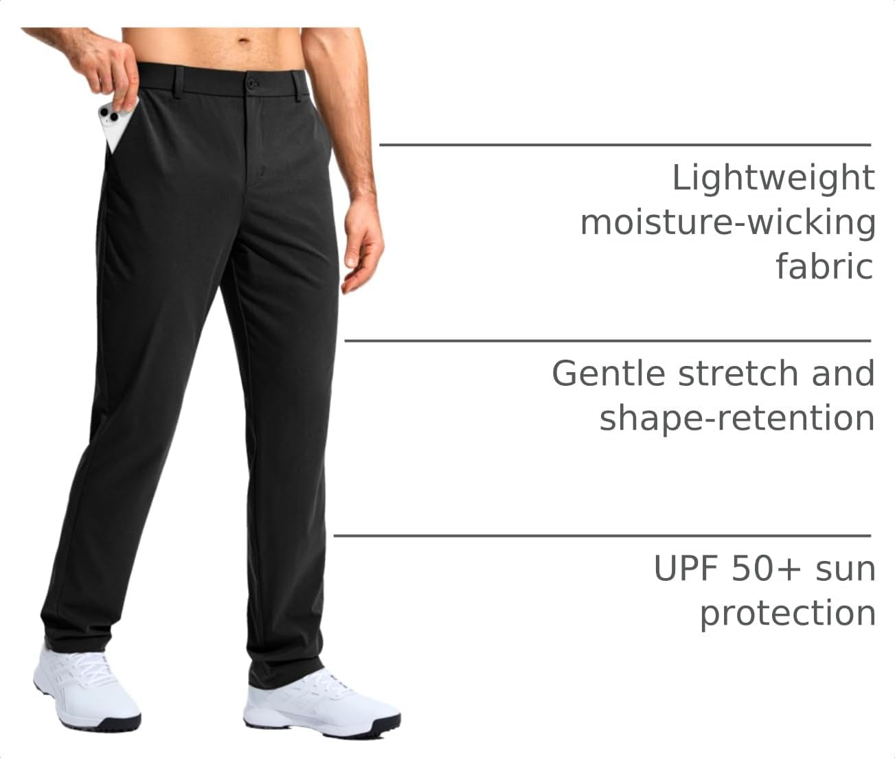 Detalle 2 de G Gradual Men's Golf Pants, 30/32/34-Inch Inseams
