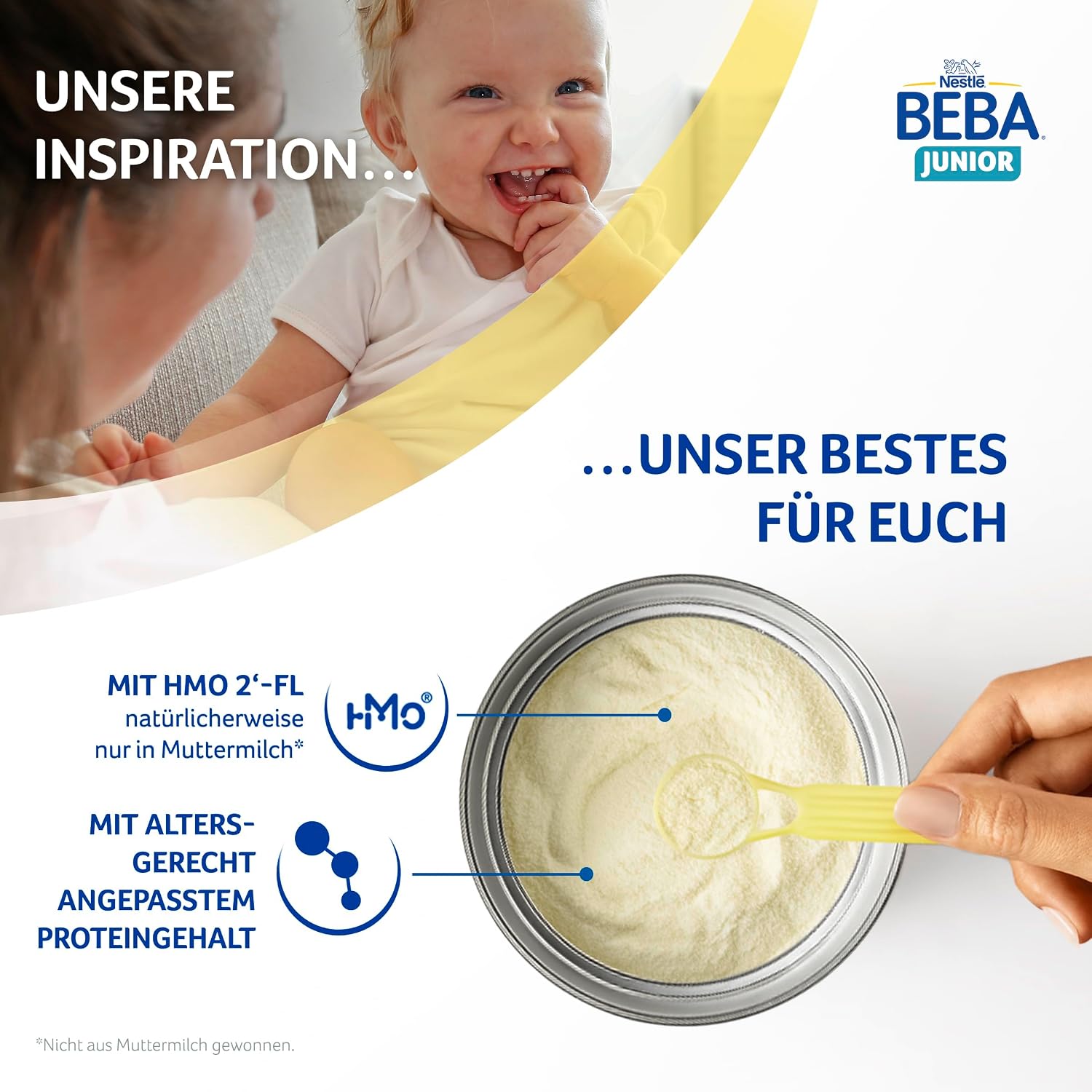 Thumbnail 2 de BEBA Junior 2+ Milchgetränk ab 2 Jahren – 3 x 800 g mit 2'-FL HMOs, ohne Palmöl
