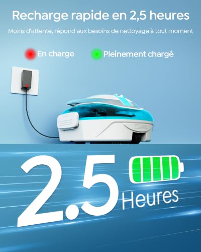 Thumbnail 5 de BRINBO S2 Robot Piscine — Robot de nettoyage sans fil avec double filtration pour piscines hors-sol