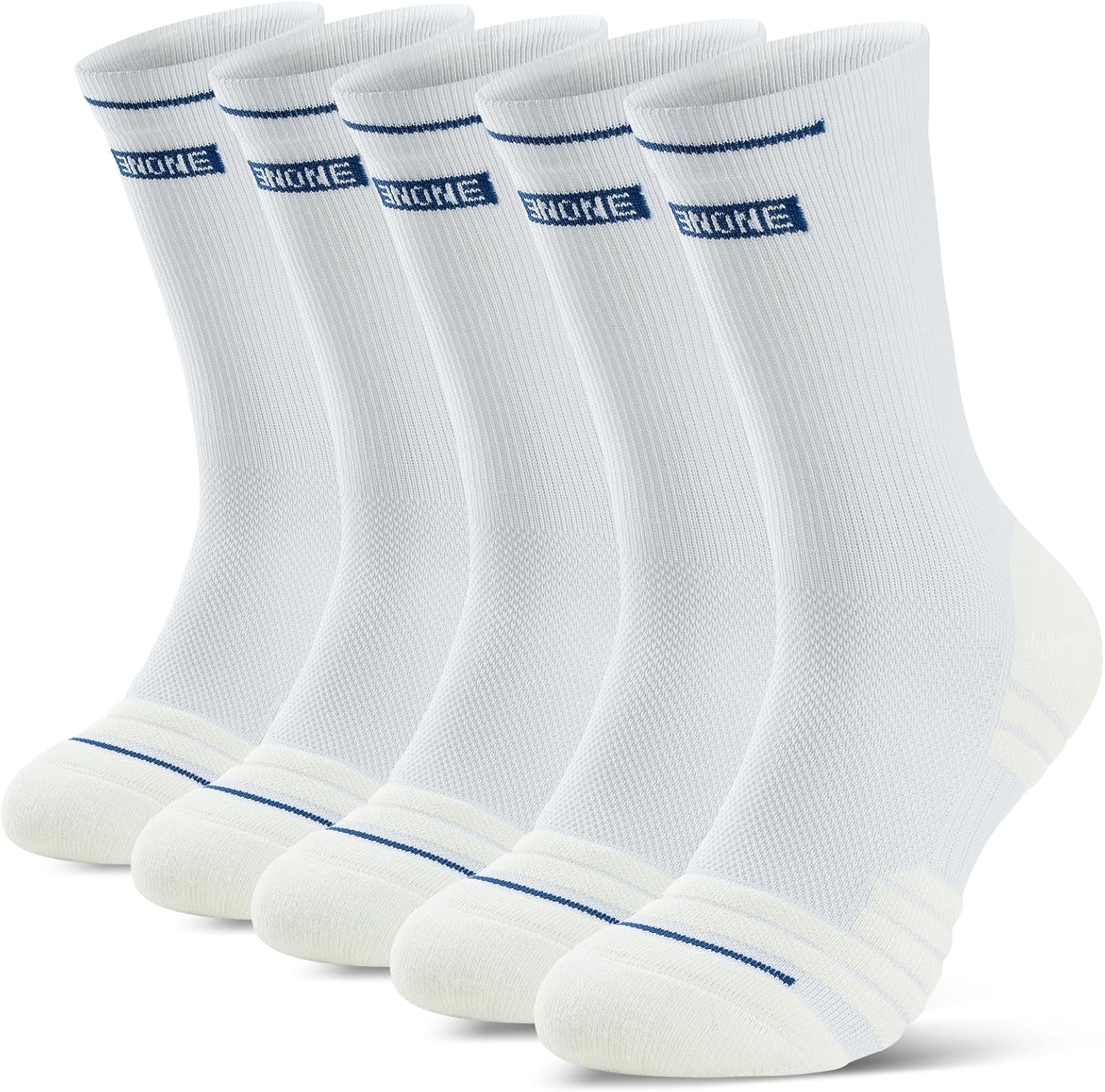 Detalle de RUIXUE Mens Sports Hiking Socks – Breathable Cushioned Crew Socks for Trekking (5 or 6 Pairs)