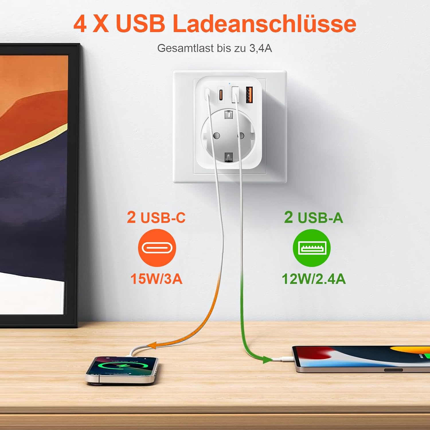 Thumbnail 2 de Denlane Adapter Schweiz 2500W Reiseadapter 🔌
