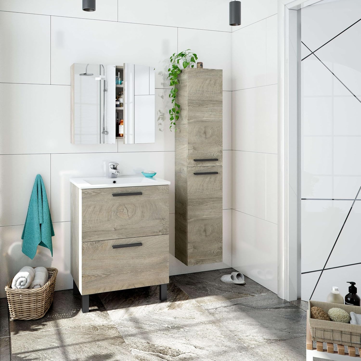 Detalle 2 de ARKITMOBEL Athena Columna baño 30x150 cm