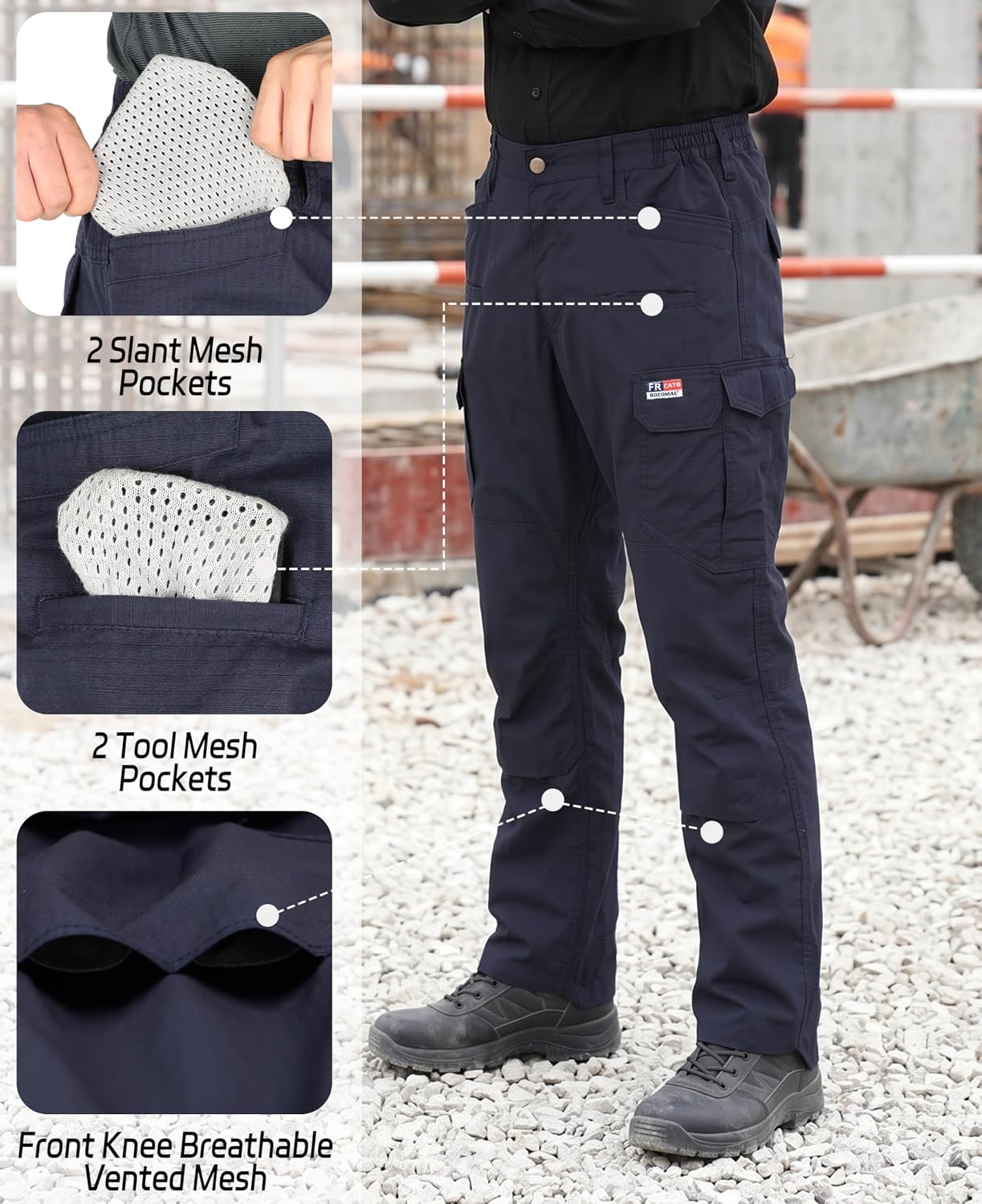 Detalle de BOCOMAL FR Cargo Work Pants, Ripstop