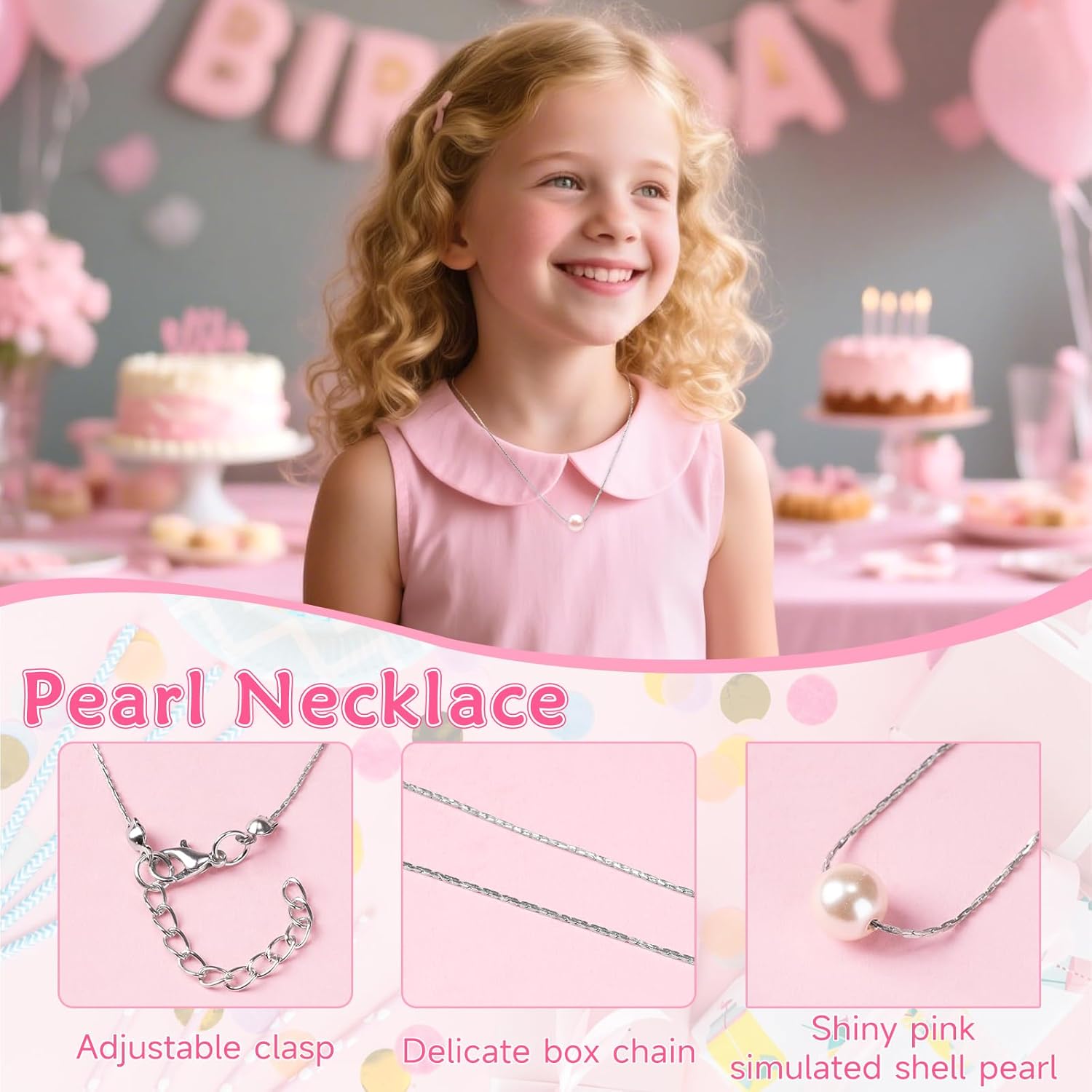 Thumbnail 2 de Frerdui 7-Year-Old Girl Birthday Gift Set with 16oz Glass Cup, Necklace & Accessories