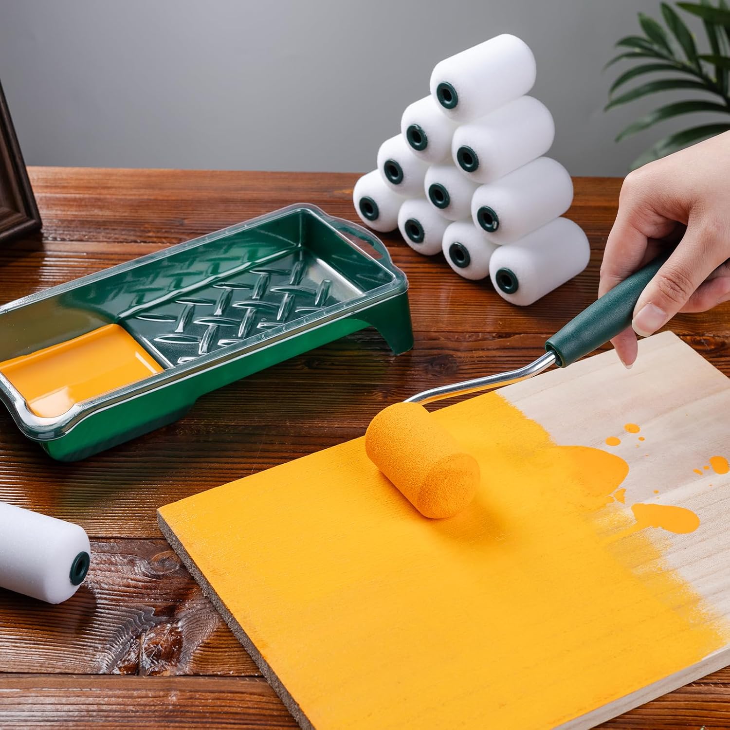Thumbnail 6 de Mister Rui Mini Paint Rollers: 2-Inch Set for Narrow and Hard-to-Reach Spaces