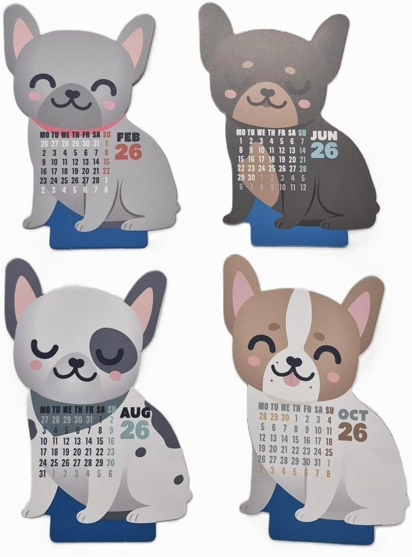 Detalle de Mr Wonderful Calendario sobremesa 2026 Bulldog