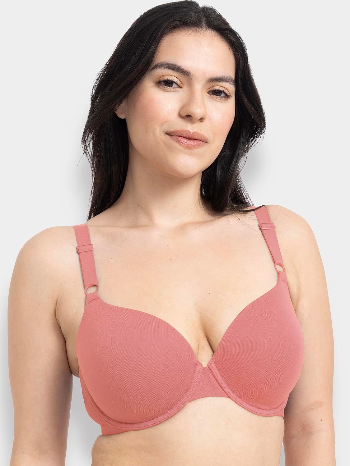 Detalle de Fruit of the Loom Women's Smooth Cotton T-Shirt Bra – Ultra-Soft, Invisible Under Tees