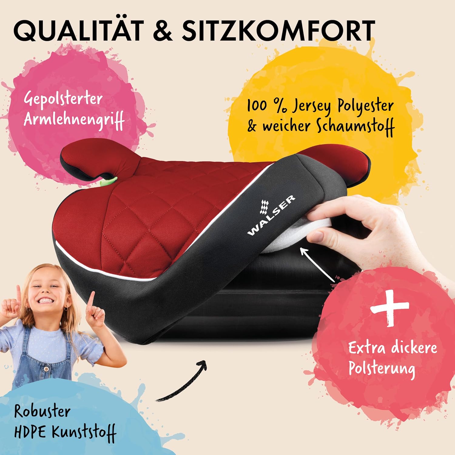 Detalle de WALSER Andy ISOFIX Sitzerhöhung 125-150 cm