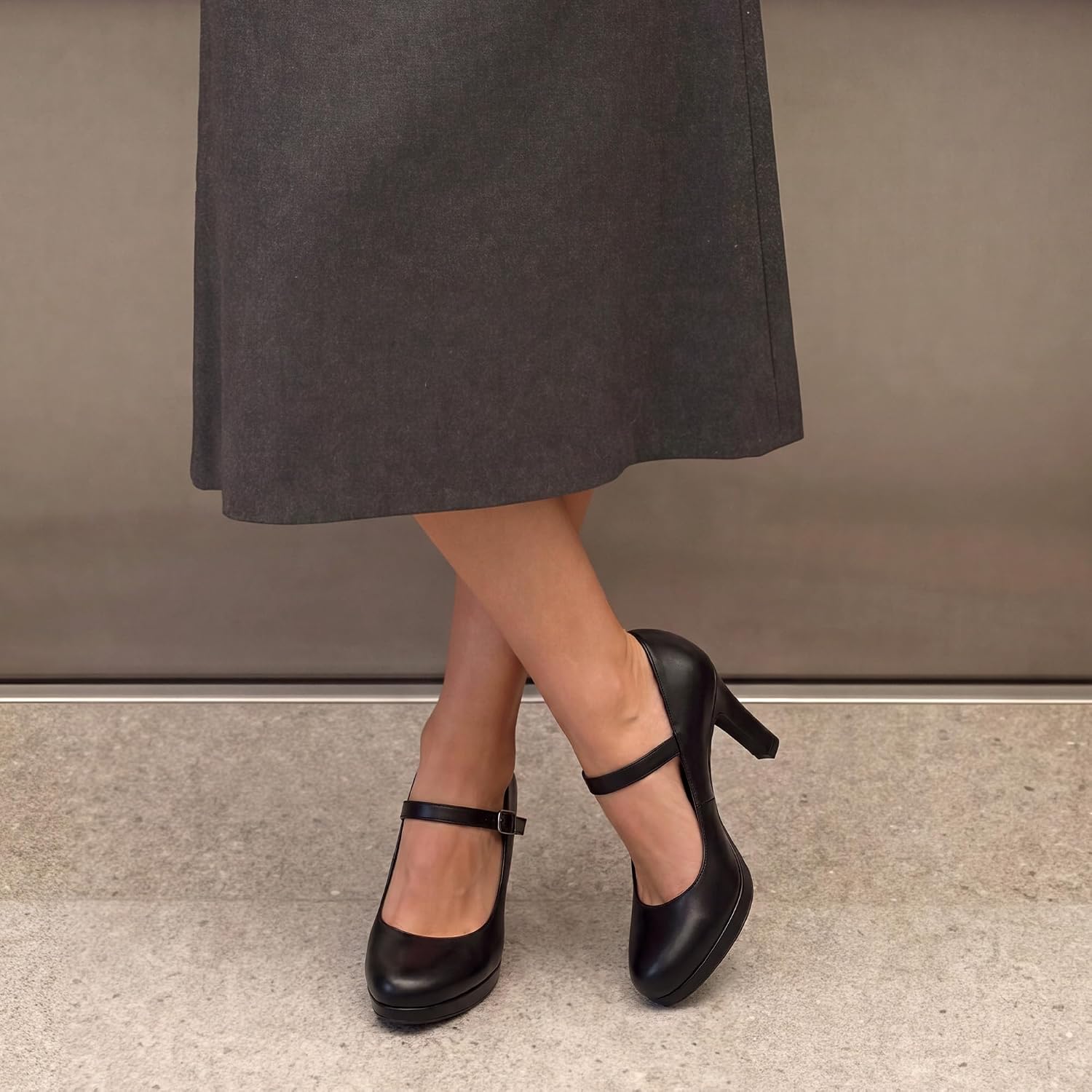 Thumbnail 2 de DREAM PAIRS Mary Jane Pumps, 3.5-Inch Heel, 3D Arch Support