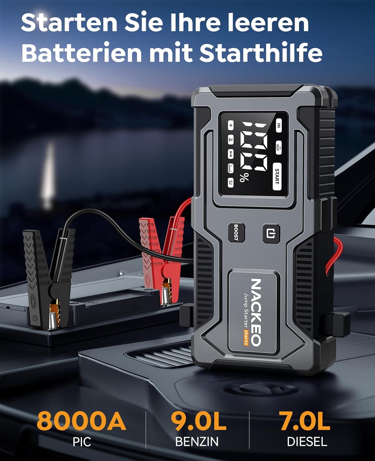 Detalle 2 de NACKEO Starthilfe Powerbank 6000A