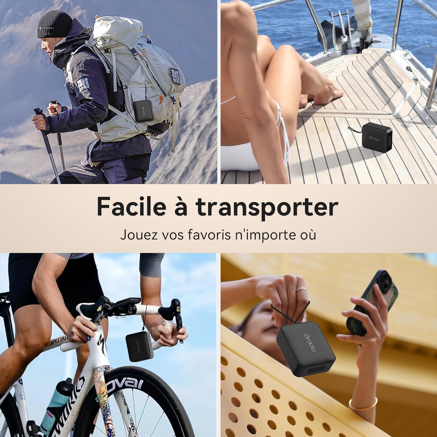 Thumbnail 6 de Oraolo mini Bluetooth Speaker (IPX7) with Bluetooth 5.4, TWS pairing, AUX & TF card