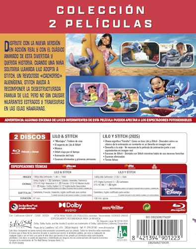 Detalle 2 de Divisa HV Lilo y Stitch Blu‑ray Pack 2 🎬