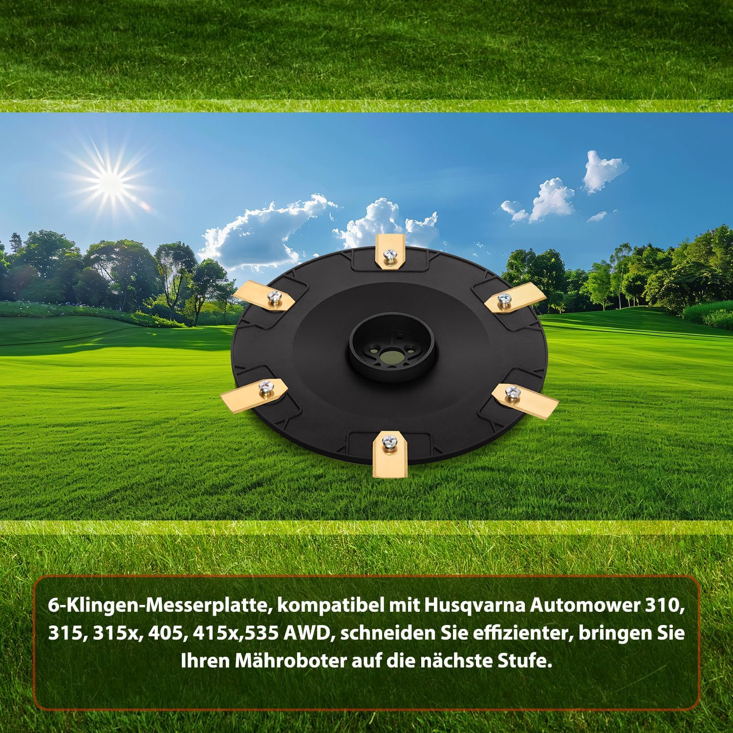 Thumbnail 6 de Schneiden Sie Effizienter Messerteller + 6 Ersatzmesser für Husqvarna Automower (G3, Serie 305/310/315/405/410/415x/435/535 AWD)