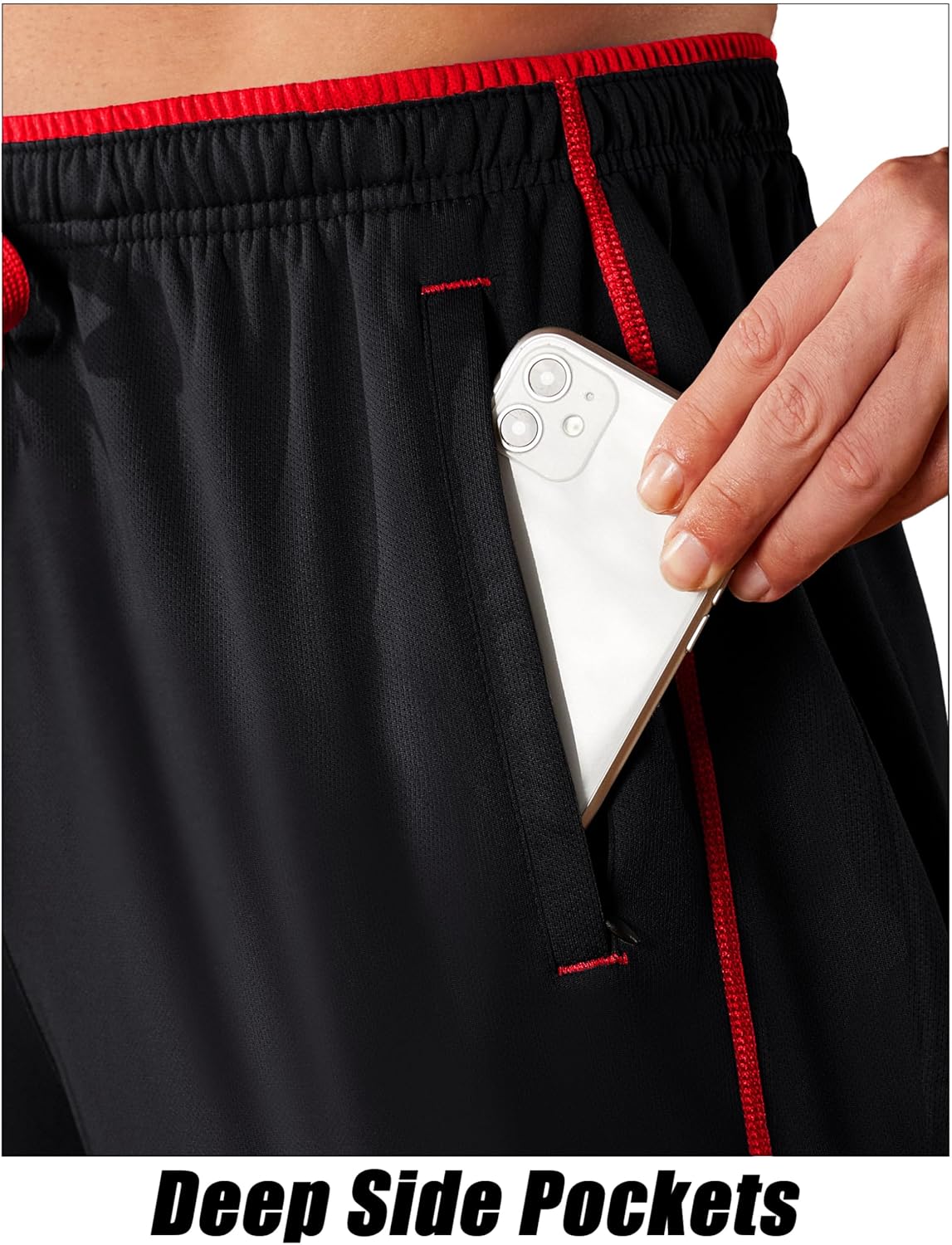 Thumbnail 3 de EKLENTSON Herren Trainingshose — Mesh-Jogginghose mit Reißverschlusstaschen