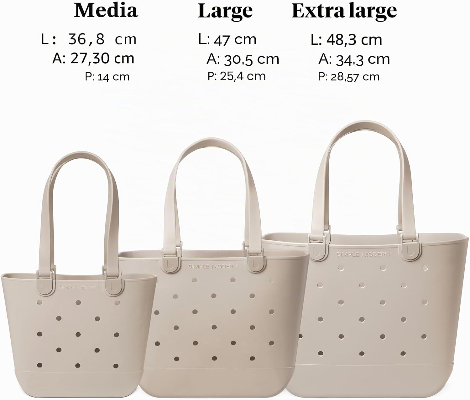 Thumbnail 4 de Simple Modern Borsa da Spiaggia in Gomma EVA – Grande, Impermeabile e Pratica