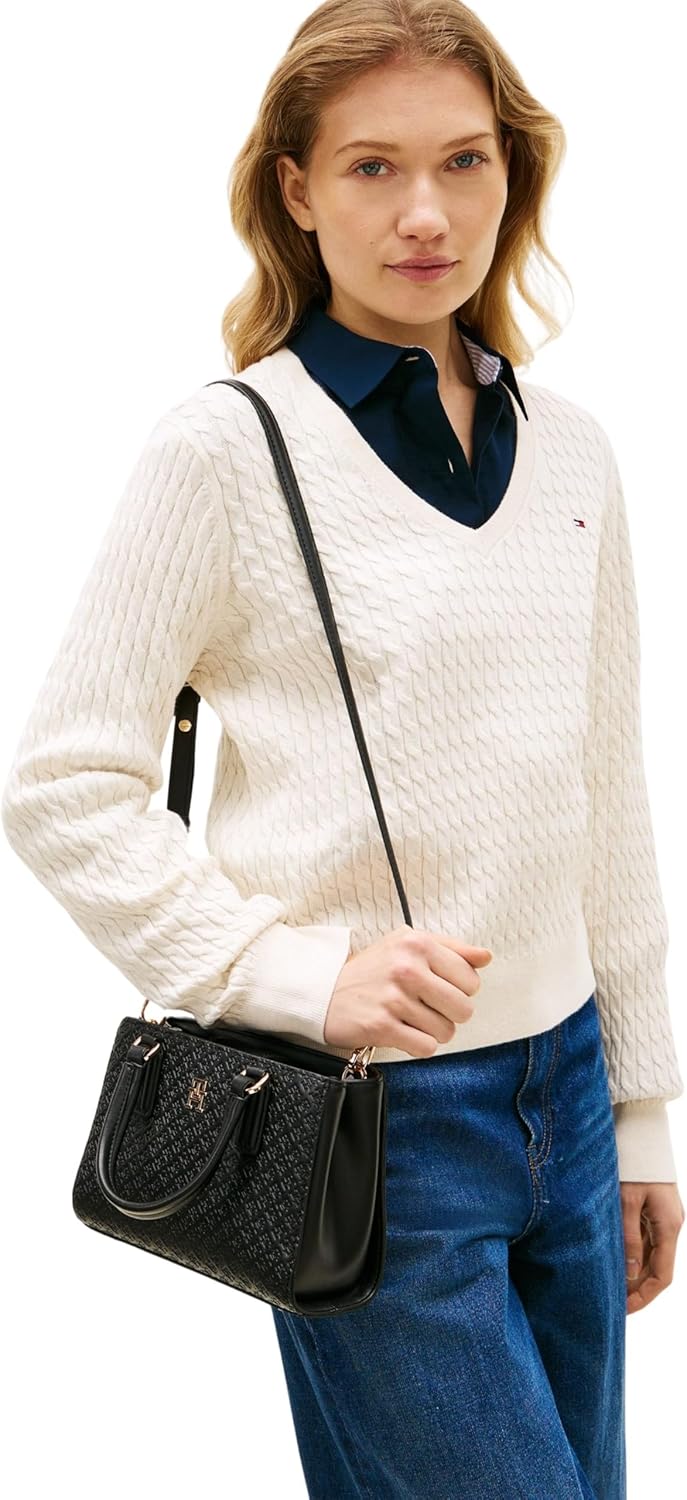Detalle de Tommy Hilfiger Th Daily Mini Tote Mono Aw0aw18416 – Fourre-tout élégant et pratique