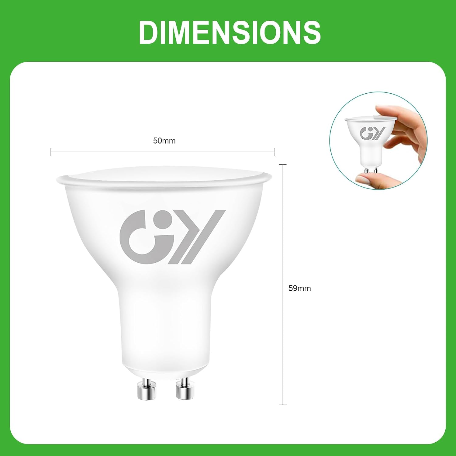 Thumbnail 2 de GY Bombilla LED GU10 6.5W 1025LM 4000K Pack 5