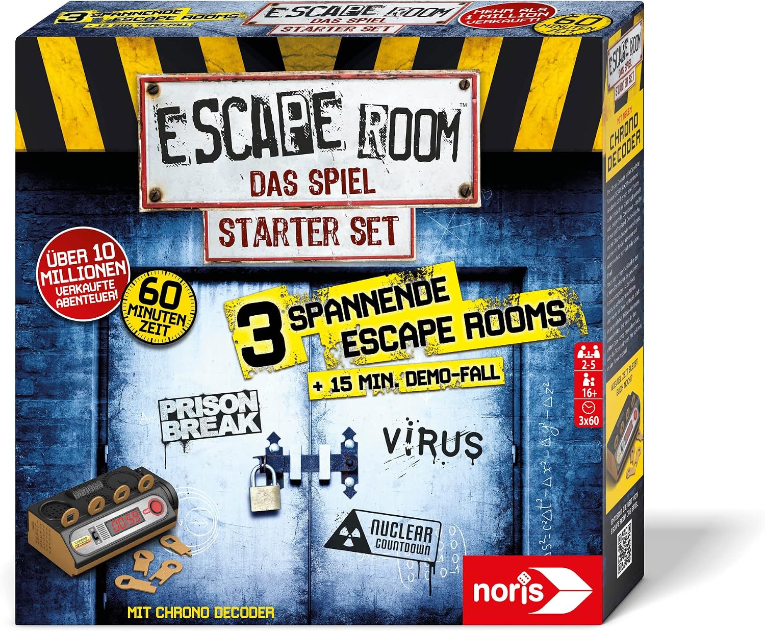 Detalle de Noris Escape Room Starter Set 606102034 – Familia und Gesellschaftsspiel für Erwachsene