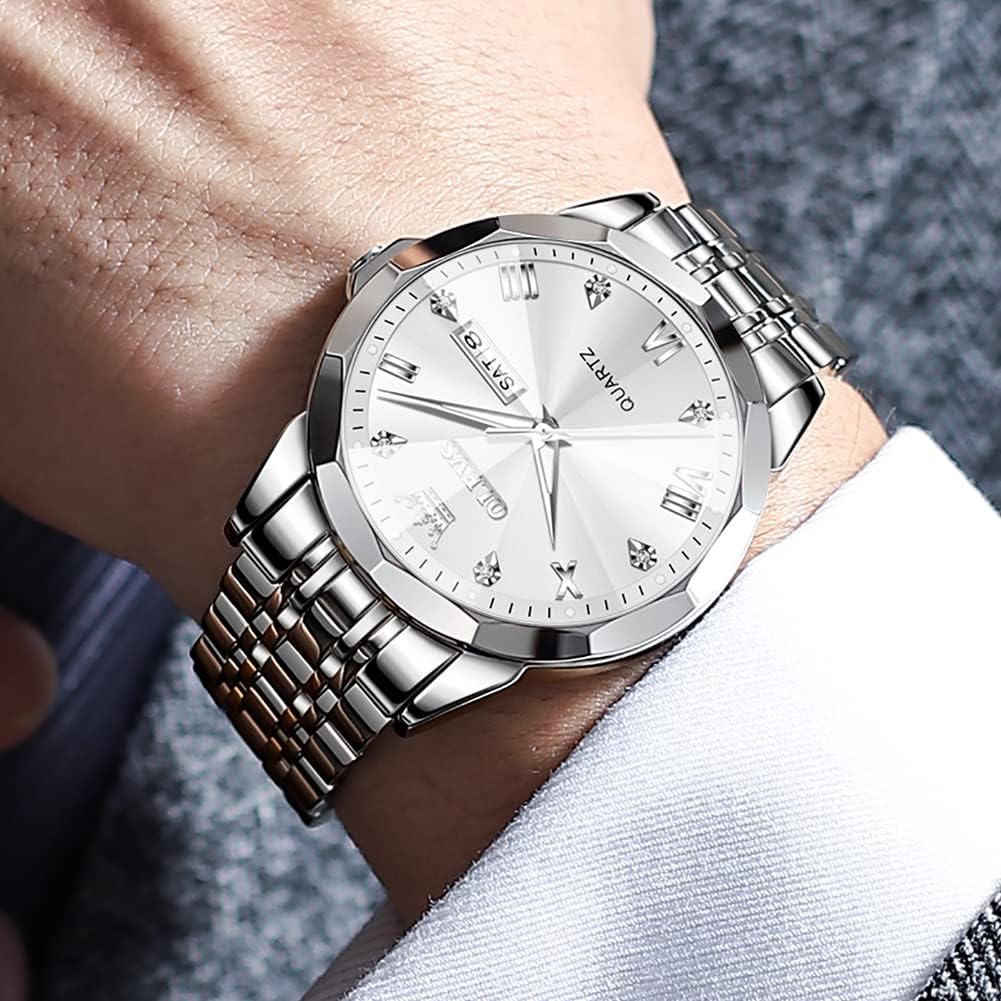 Thumbnail 6 de OLEVS Watch for Men Two Tone Blue 3ATM