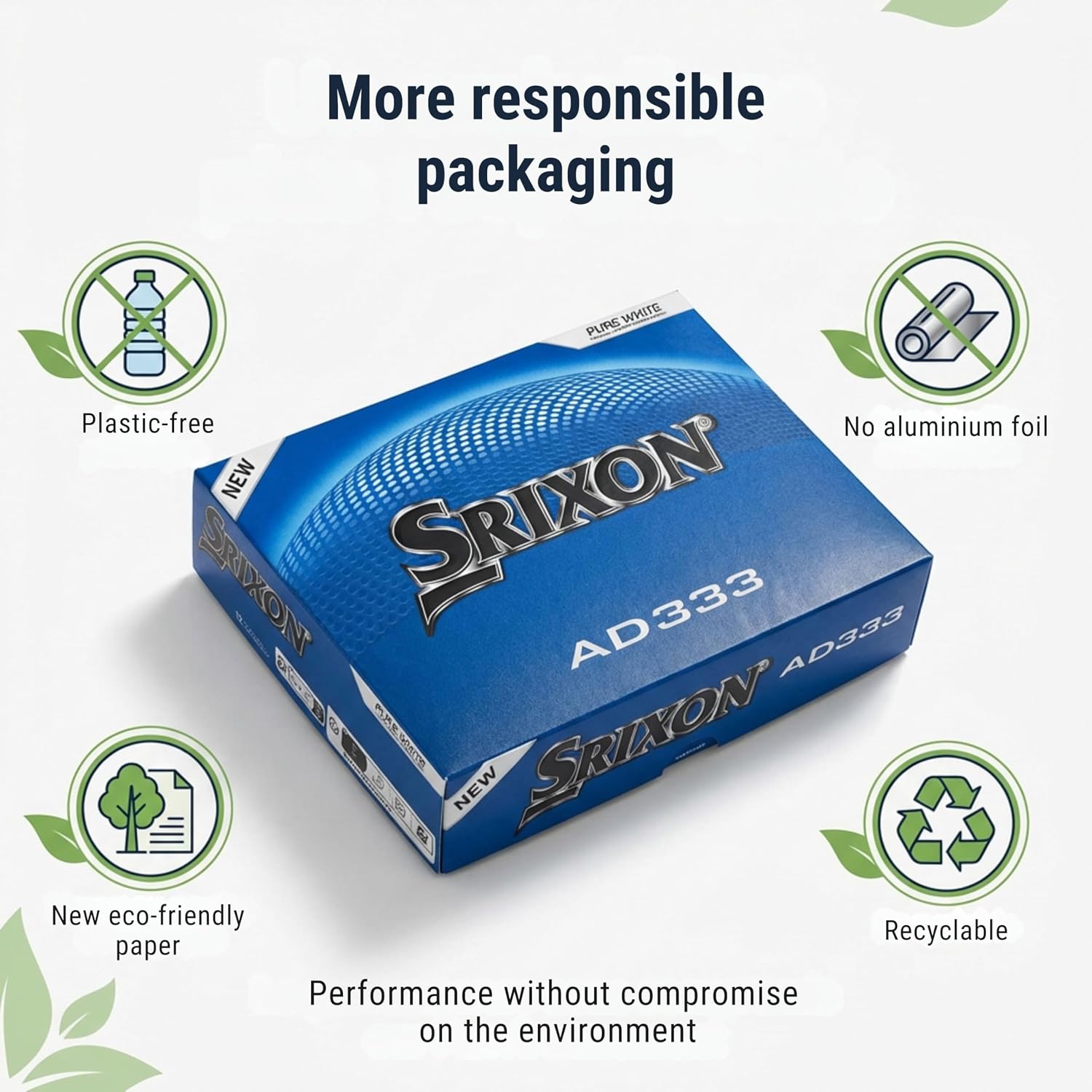 Detalle 2 de Srixon AD333 Long Distance Golf Balls (12 Pack) – White