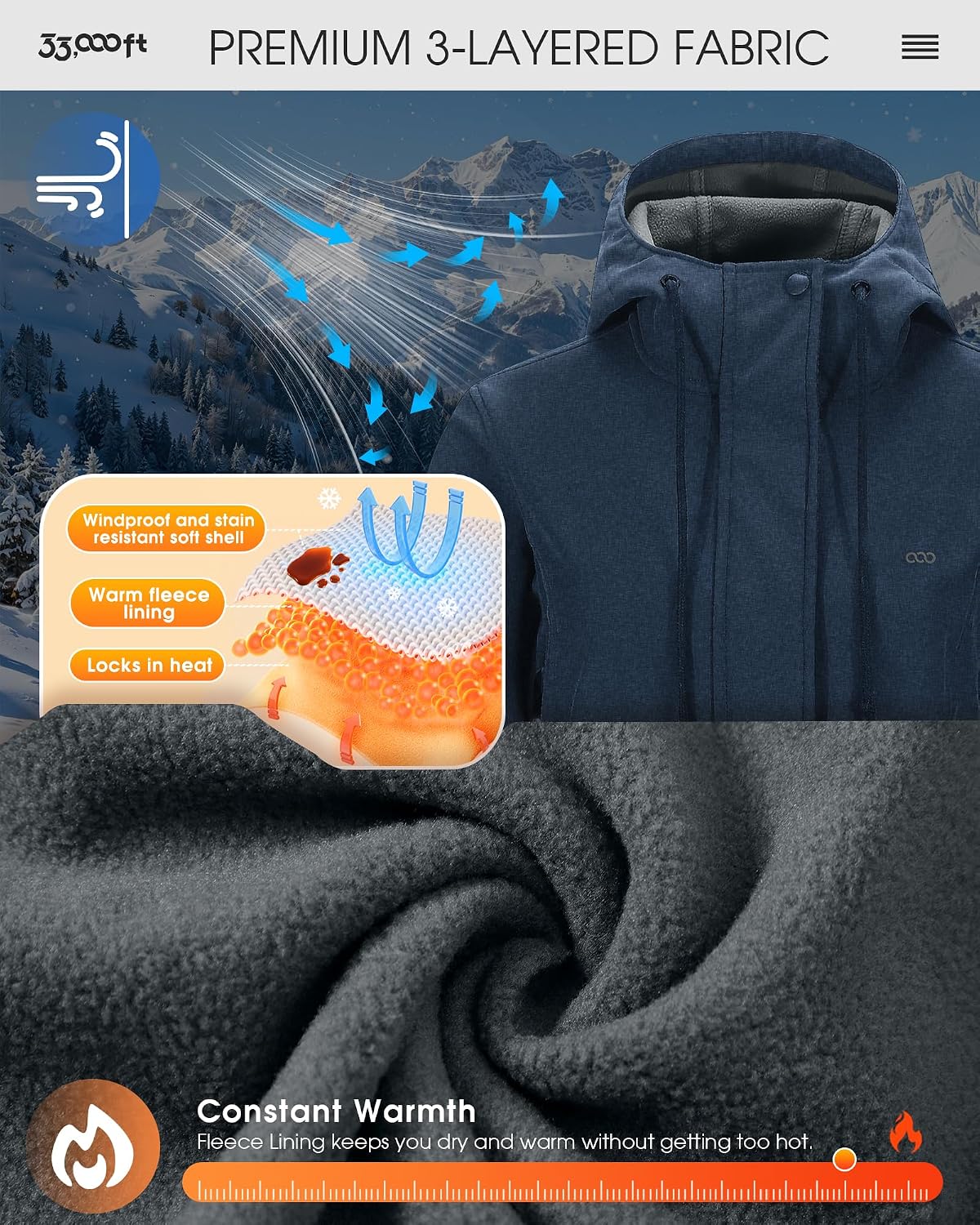 Thumbnail 5 de 33,000ft women’s softshell jacket 8000MM