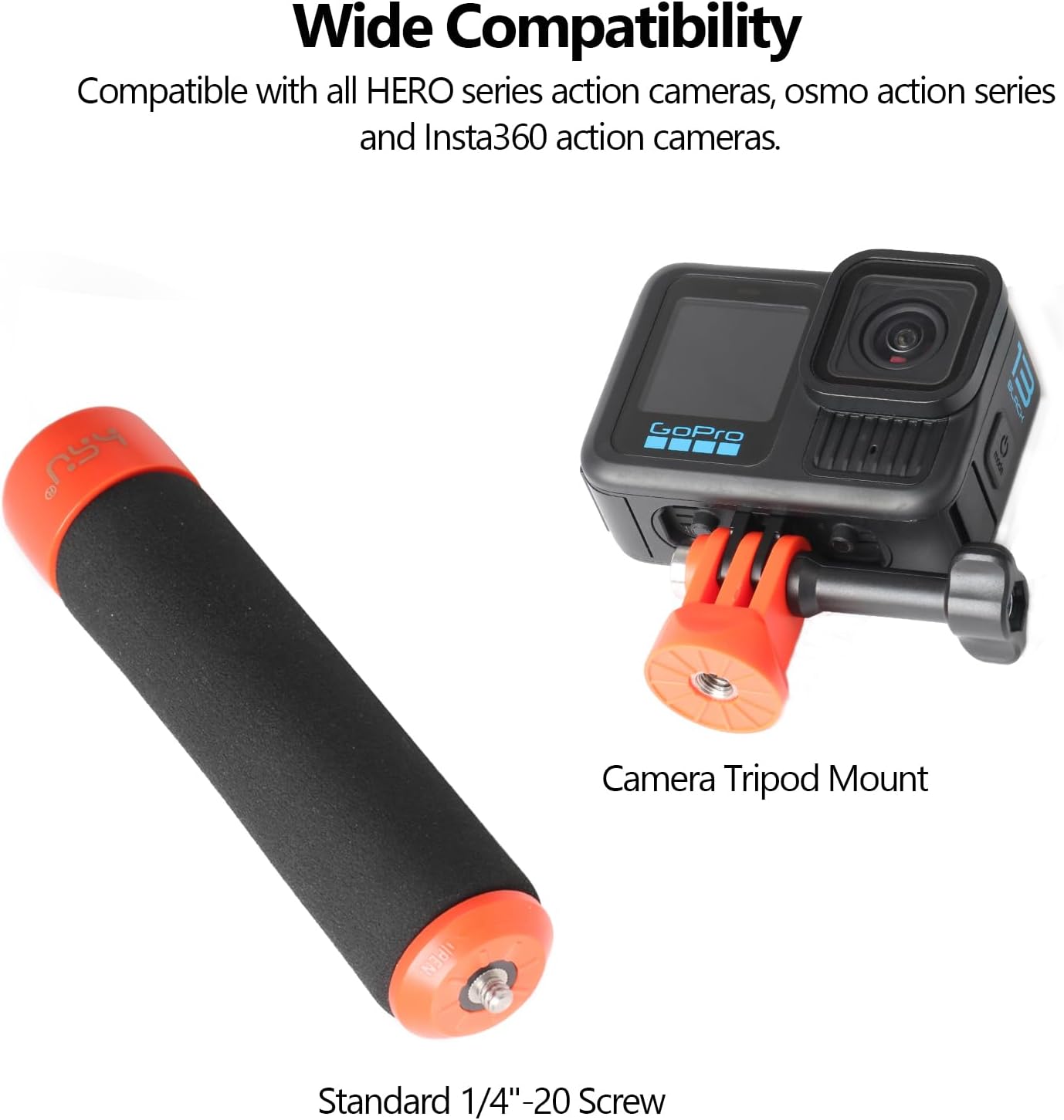 Thumbnail 3 de HSU Floating Hand Grip for Action Cameras – Waterproof Floating Handle for Hero and Insta360