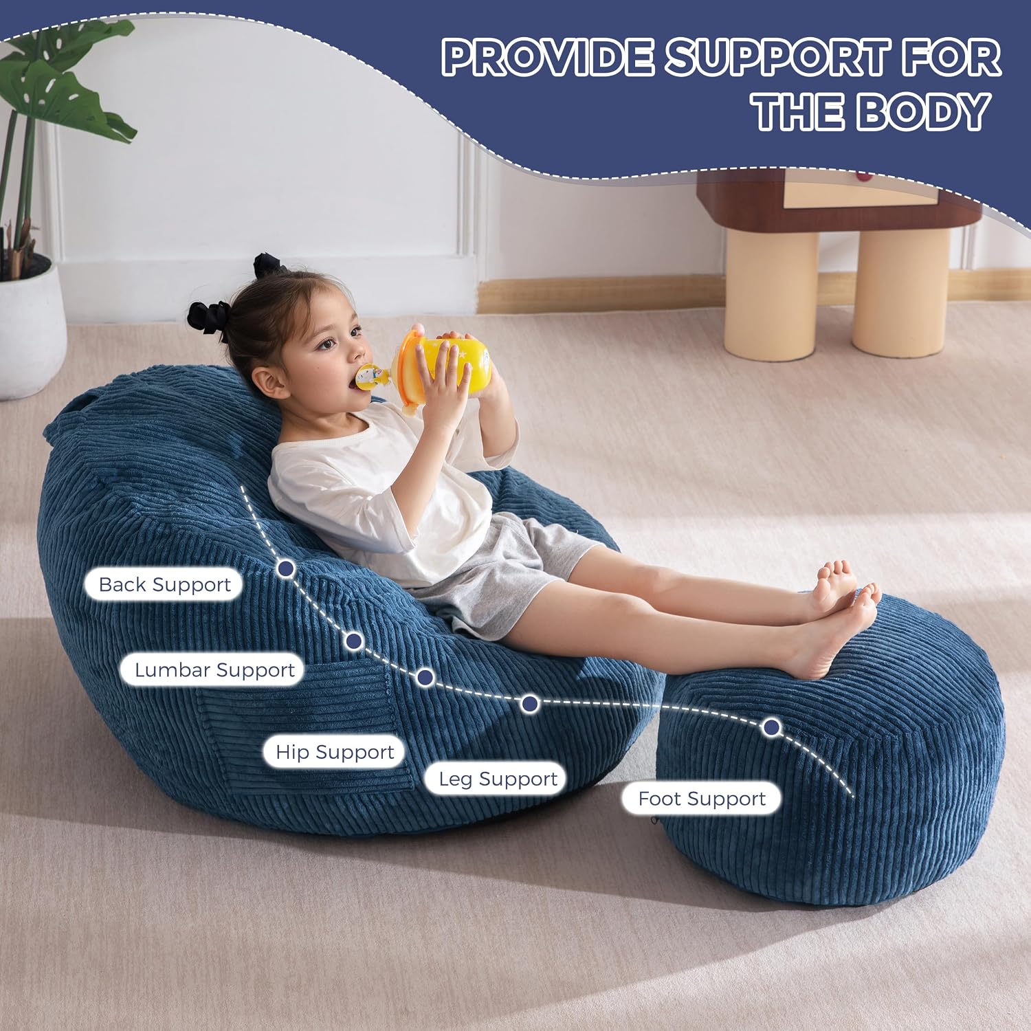 Detalle 2 de MAXYOYO Sitzsack mit Fußhocker