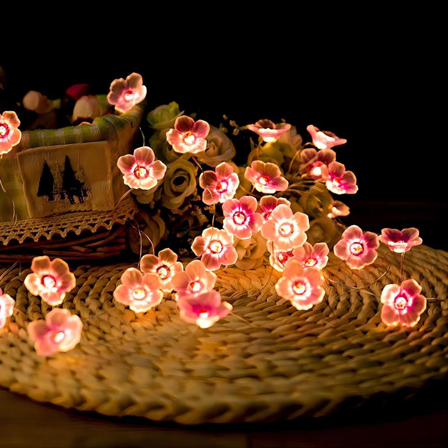 Thumbnail 2 de Auting LED Kirschblüten Lichterkette Deko 2M – 20 LEDs, Timer, batteriebetrieben