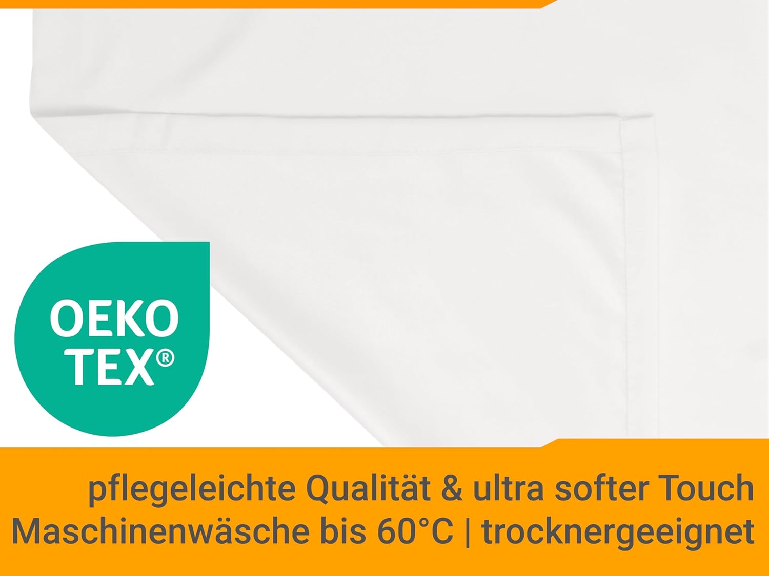 Thumbnail 5 de Drap-Housse sans élastique npluseins 180 x 275 cm – Ultra-Doux et Polyvalent, Blanc