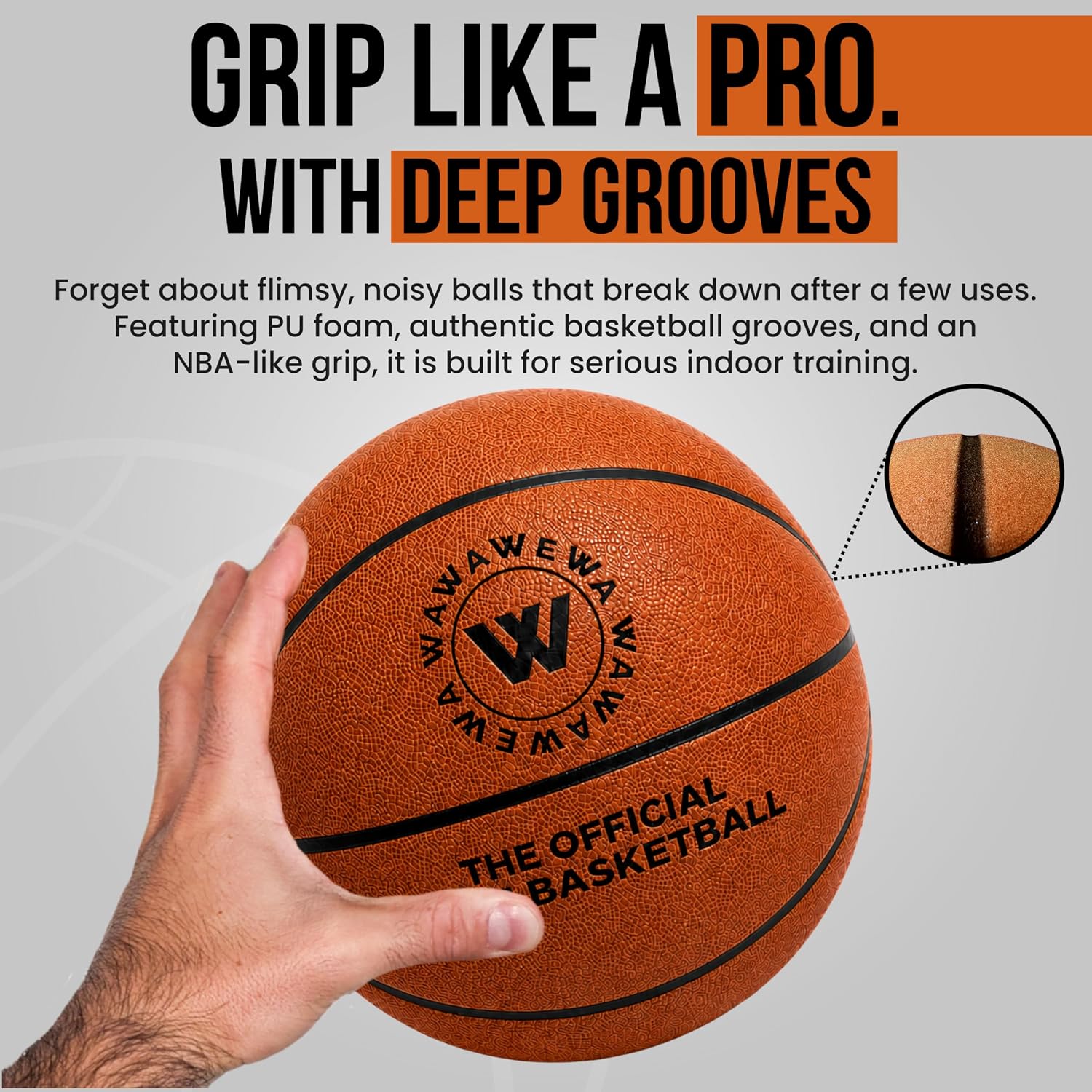 Detalle de WAWAWEWA The Official Silent Basketball 29.5"