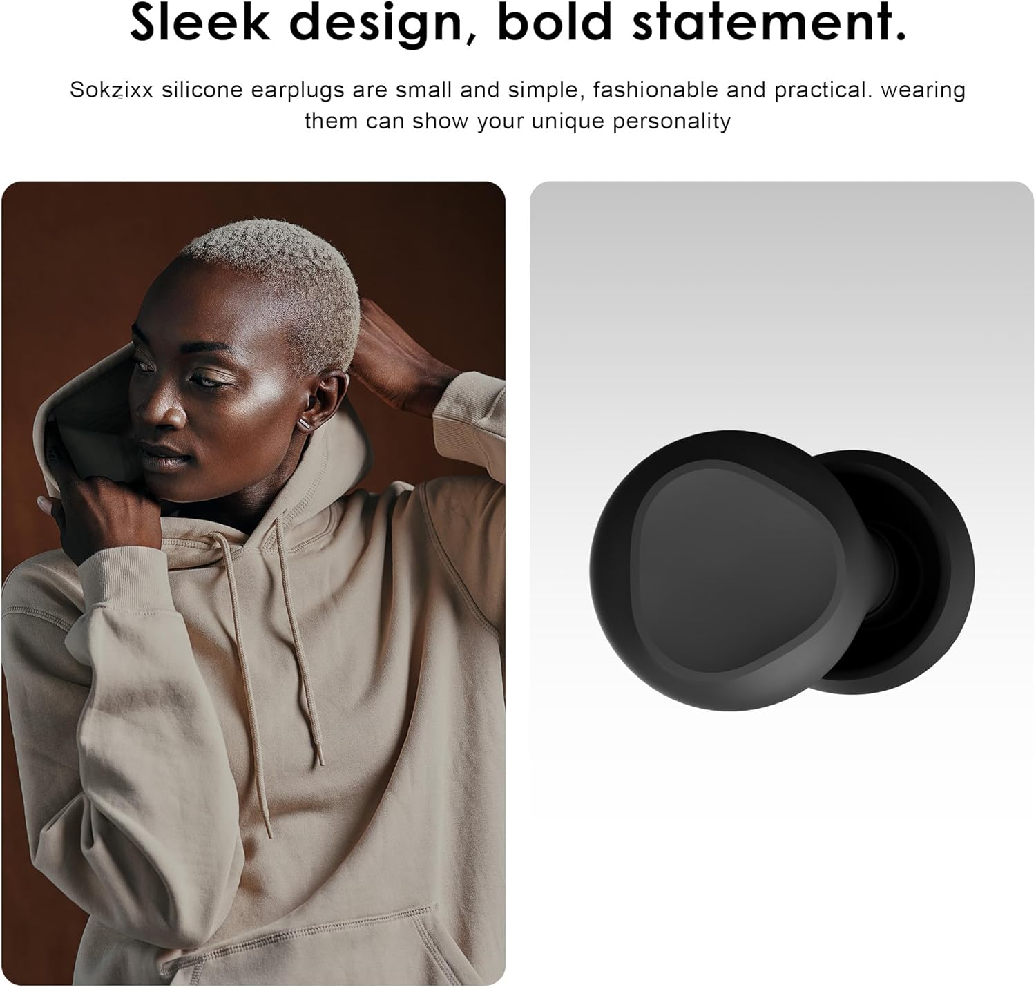 Thumbnail 1 de Sokzixx Ear Plugs for Sleep with SkinFit™ Technology and 35dB laboratory-grade isolation (4 sizes)