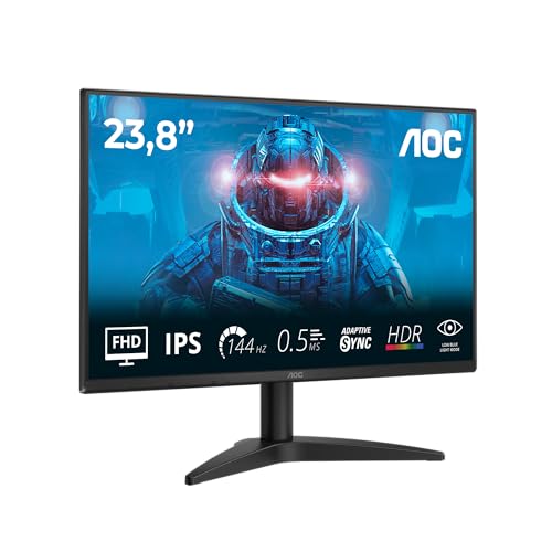 Detalle de AOC 24B36X Gaming Monitor: 24" IPS, 144 Hz, HDR10 y acabado cómodo para largas sesiones