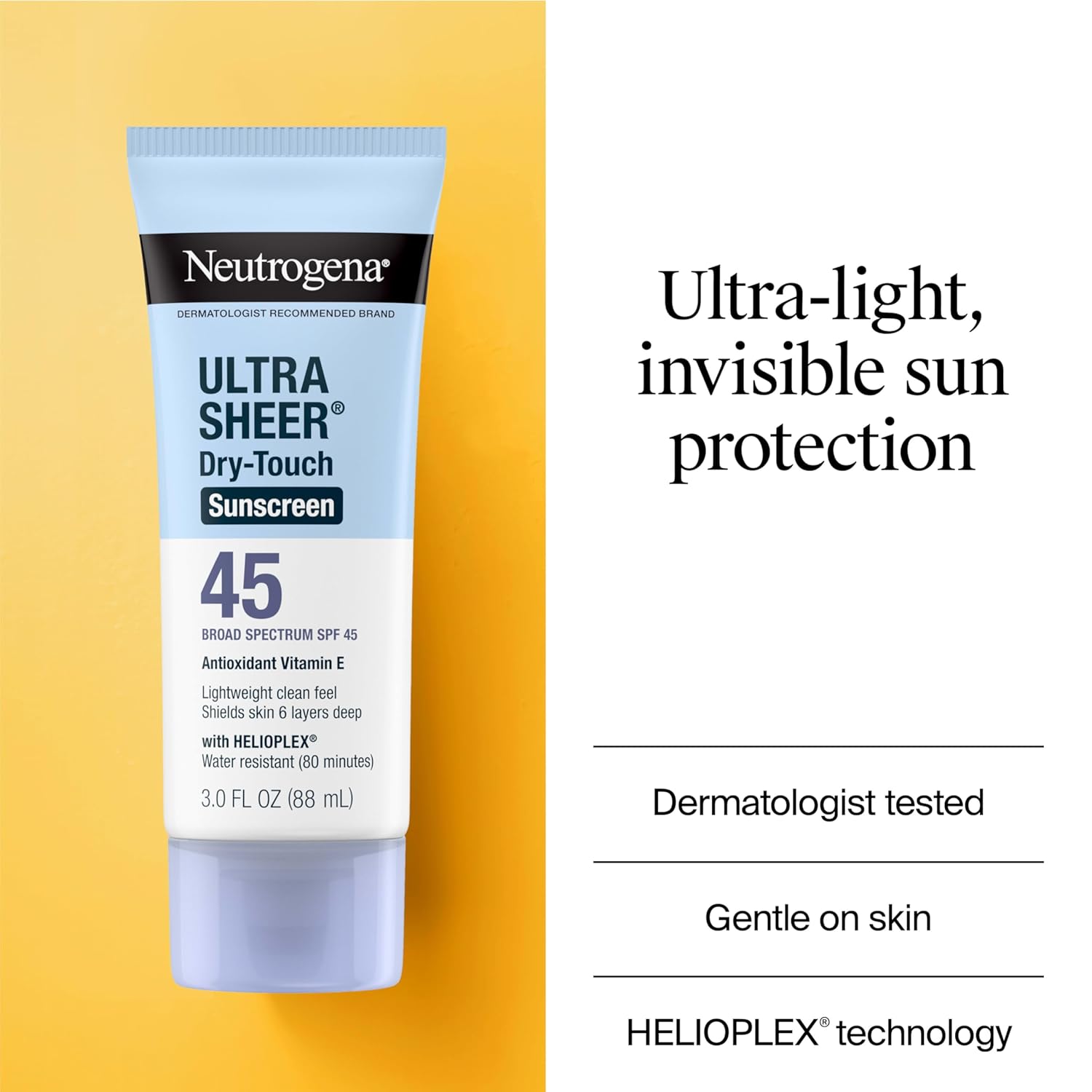 Detalle de Neutrogena Ultra Sheer Dry-Touch Sunscreen, SPF 45, 3 fl. oz