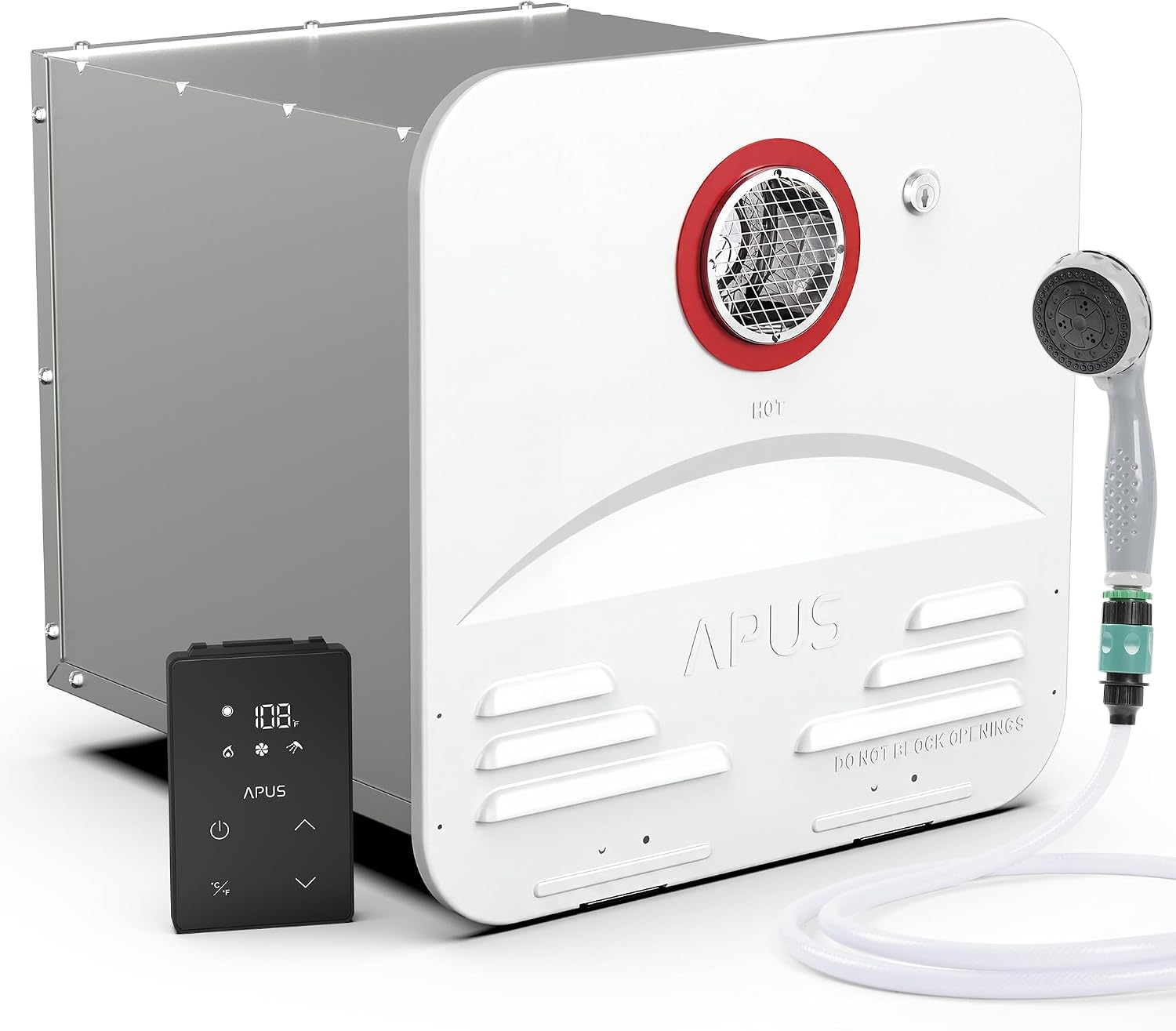 APUS RV Tankless Water Heater: 80,000 BTU Propane On-Demand, 5 GPM, 12V, CSA Certified