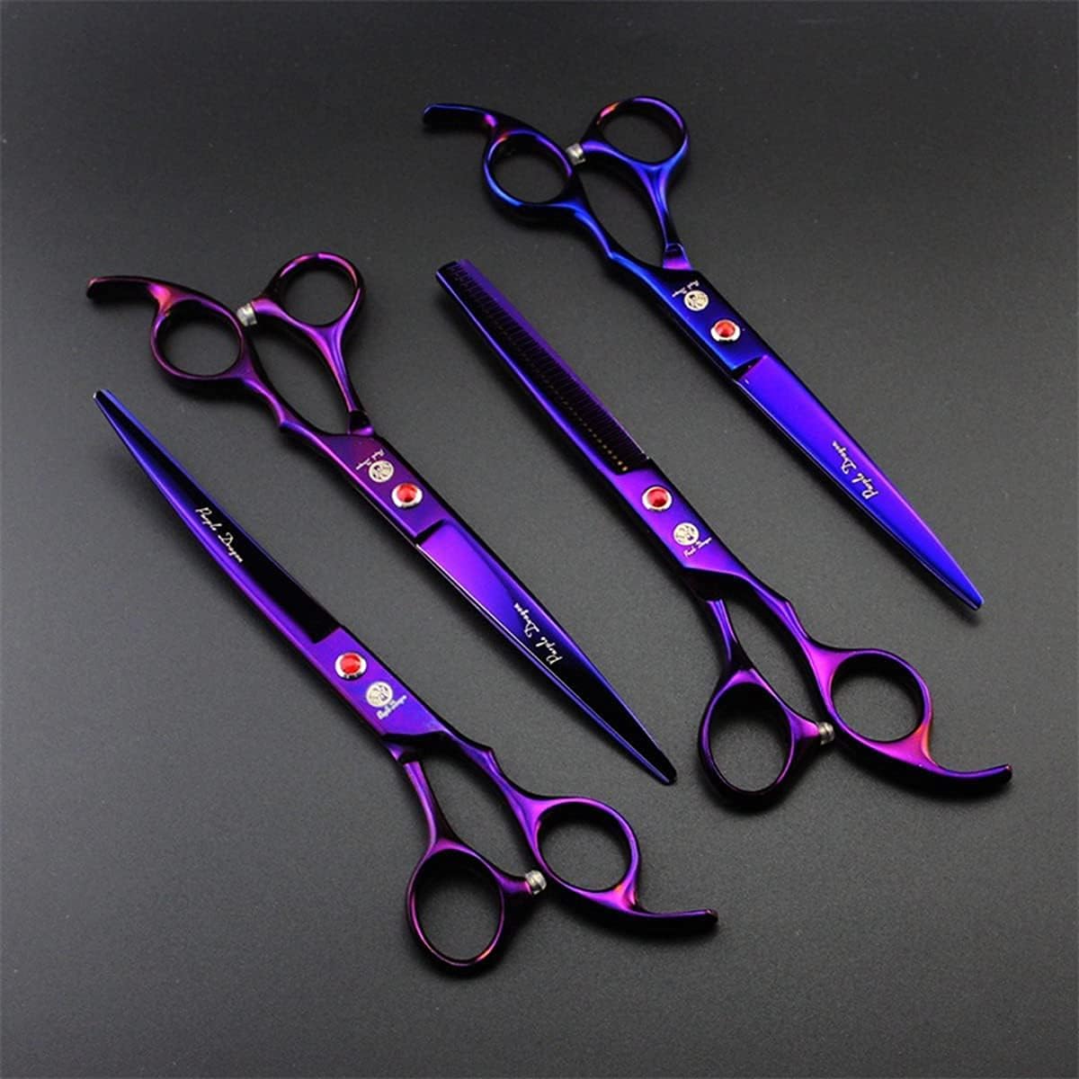 Detalle de Purple Dragon trimscharenset met 4 scharen van 440C-roestvrij staal
