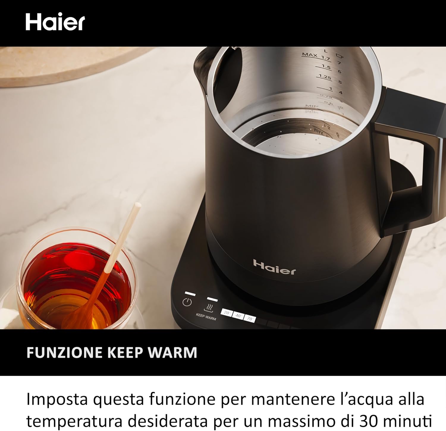 Thumbnail 5 de Haier I-Master Serie 5 bollitore 1,7 L 2000 W ⏺