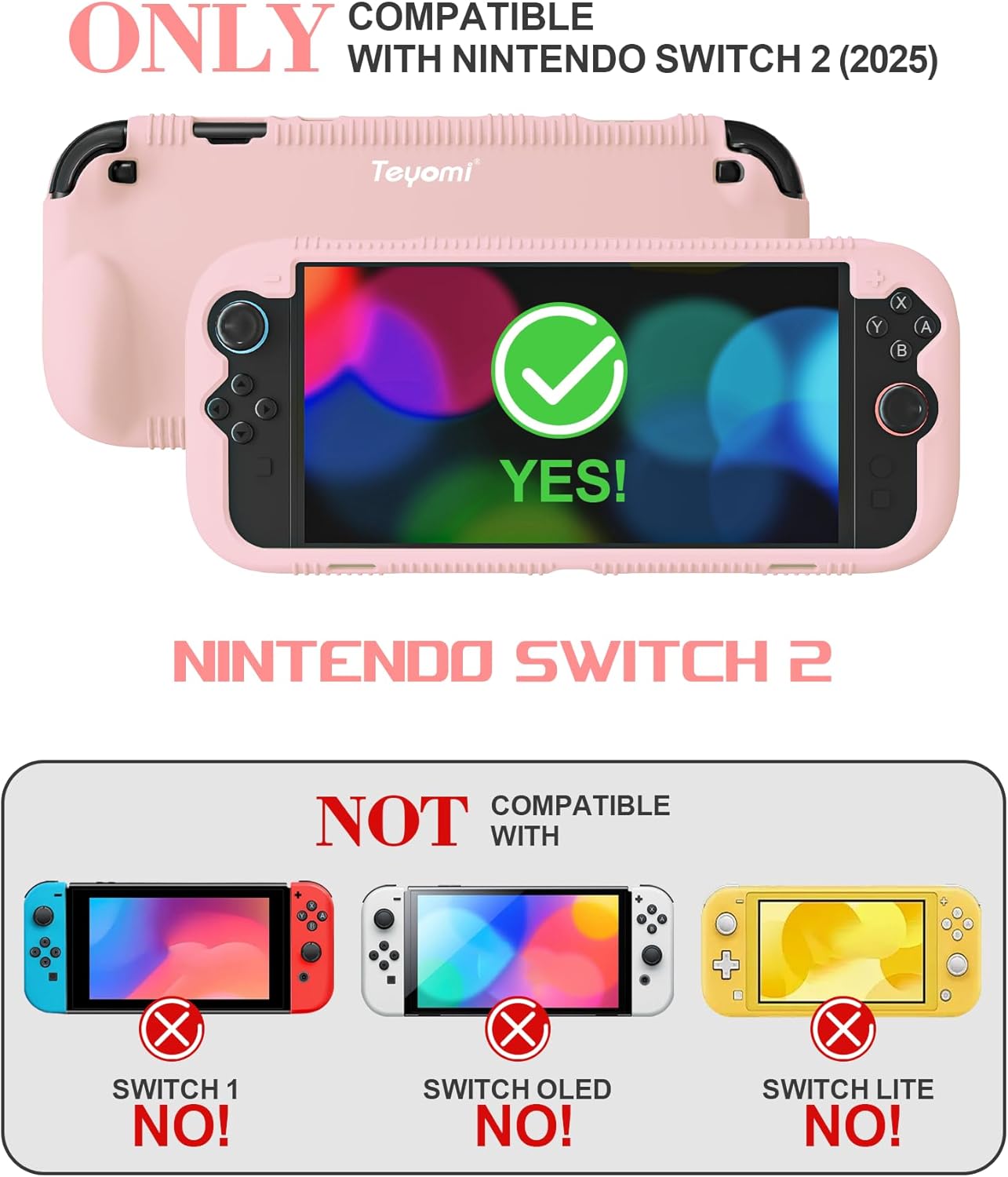 Thumbnail 5 de Teyomi Funda silicona para Nintendo Switch 2 Rosa