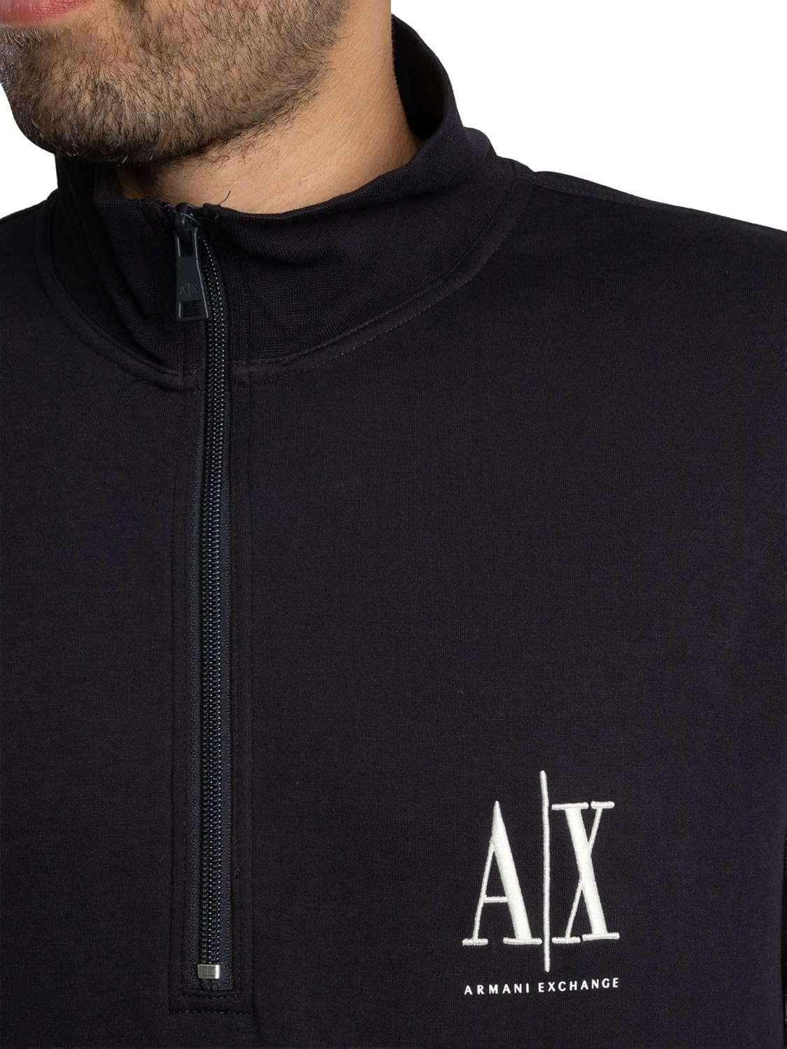 Thumbnail 3 de Armani Exchange Icon Project: Maglia di Tuta Uomo con Logo Ricamato e Zip Frontale