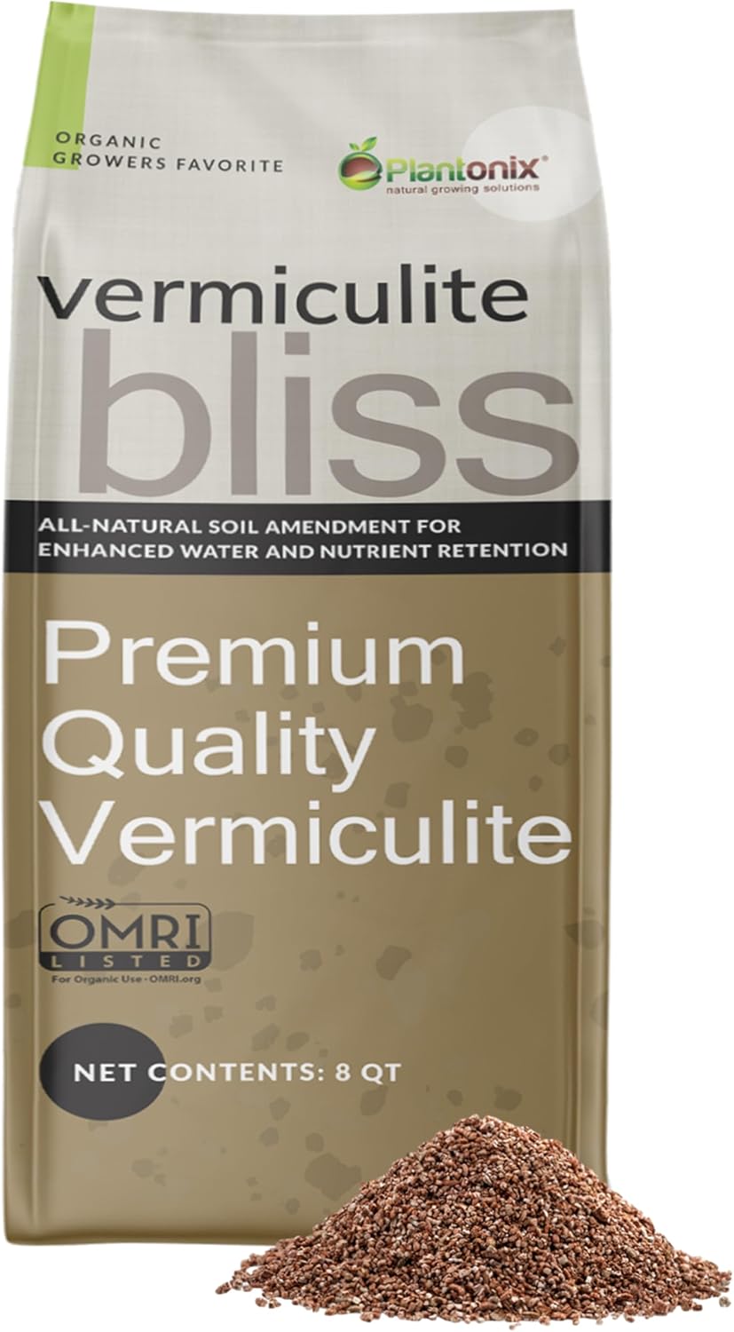 Detalle de plantonix Vermiculite Bliss Vermiculite for Gardening, Coarse, 8 Quarts