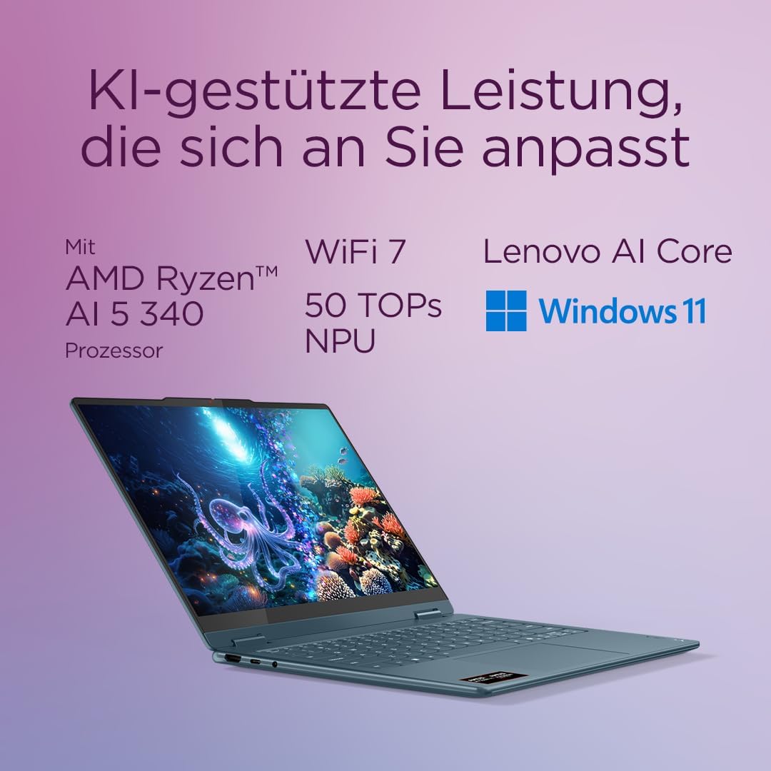 Thumbnail 1 de Lenovo Yoga 7 2-in-1 Laptop | OLED-Display, AI-Unterstützung und 16 GB RAM