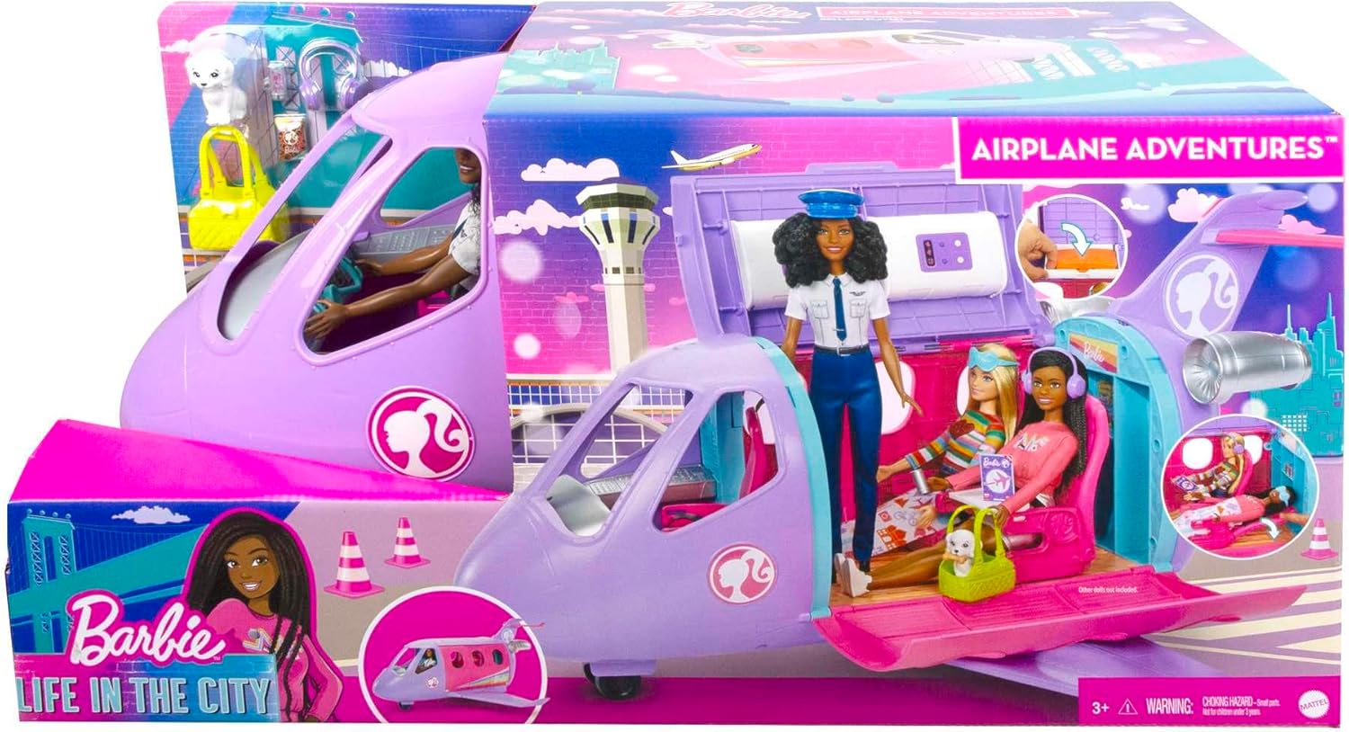 Thumbnail 5 de Barbie Flugzeug und Pilot Puppe – Life in The City Airplane Adventures (HCD49)